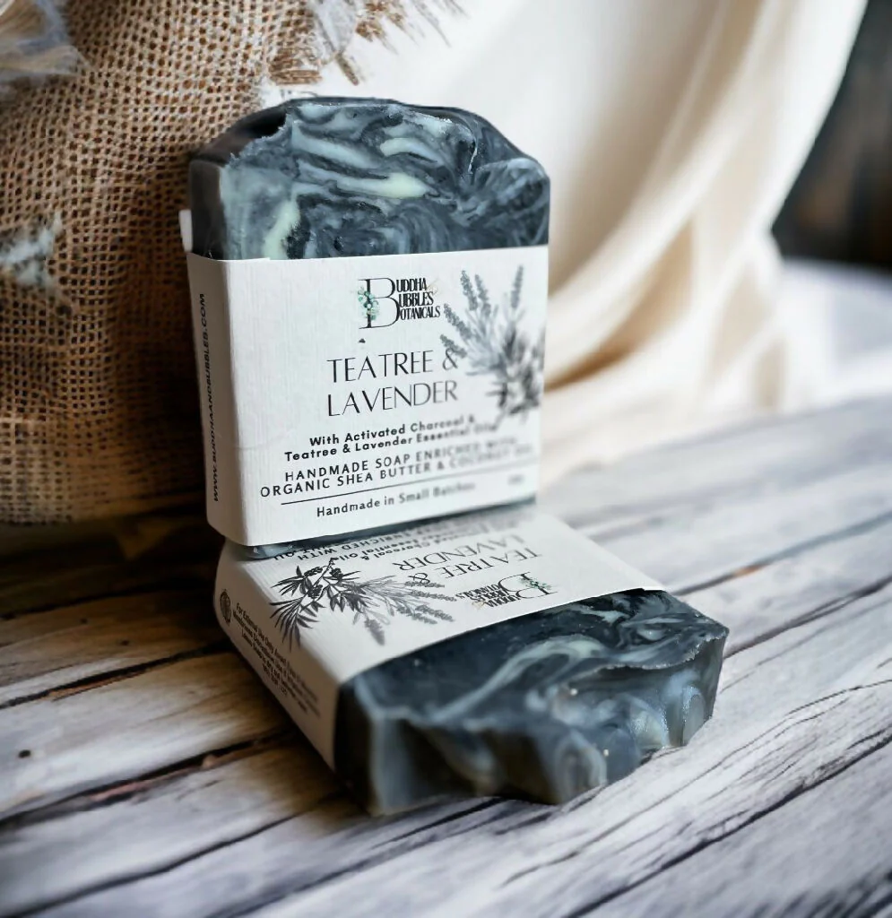 Soap Bar with Activated Charcoal and Teatree and Lavender Essential Oils - Small and Large Size - Image 7