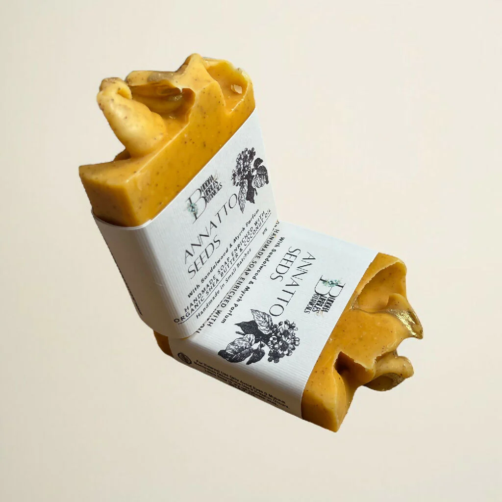 Soap Bar with Annatto Seeds and Sandalwood and Myrrh Parfum Small and Large Size - Image 7