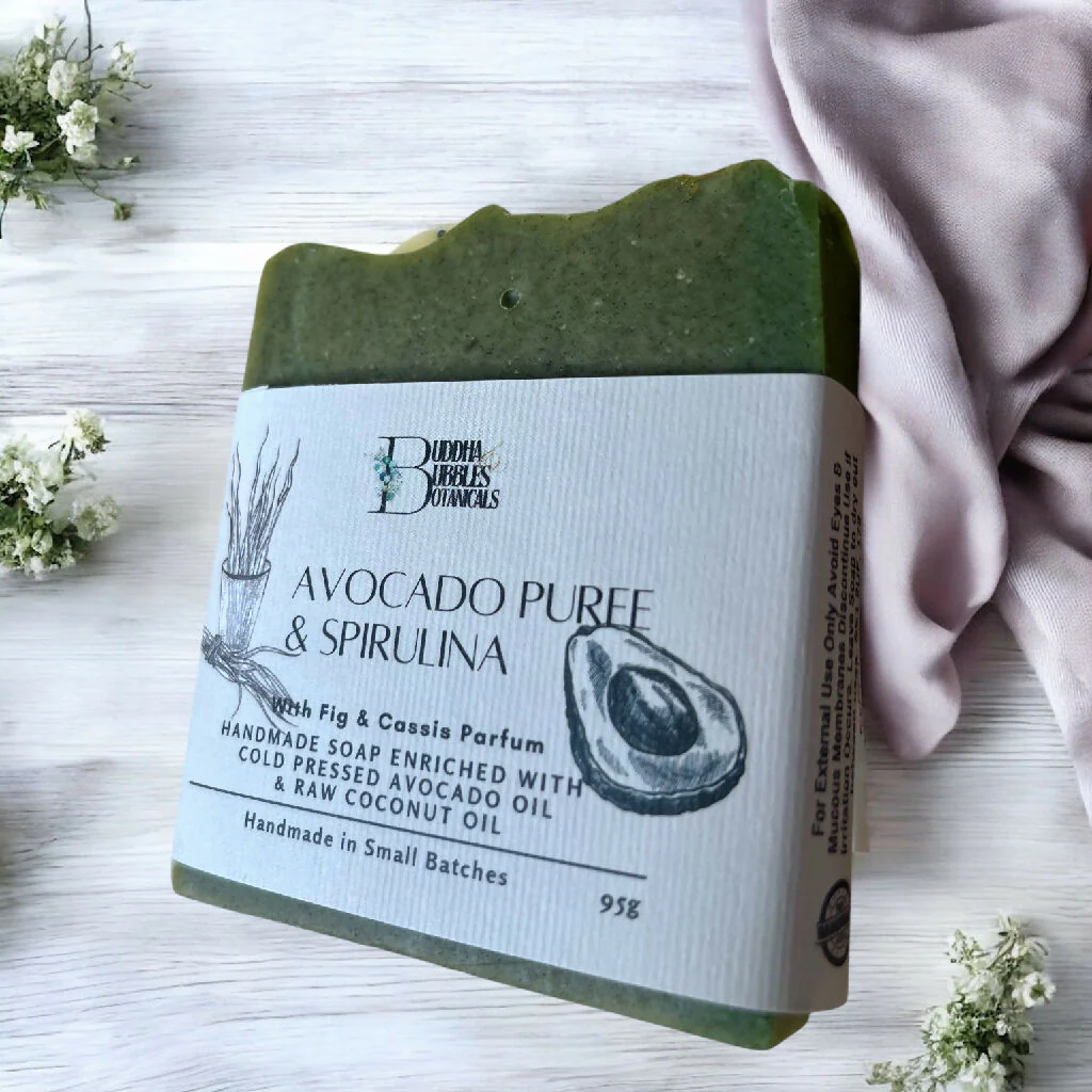 Soap Bar with Avocado Puree and Spirulina Small and Large Size - Image 3
