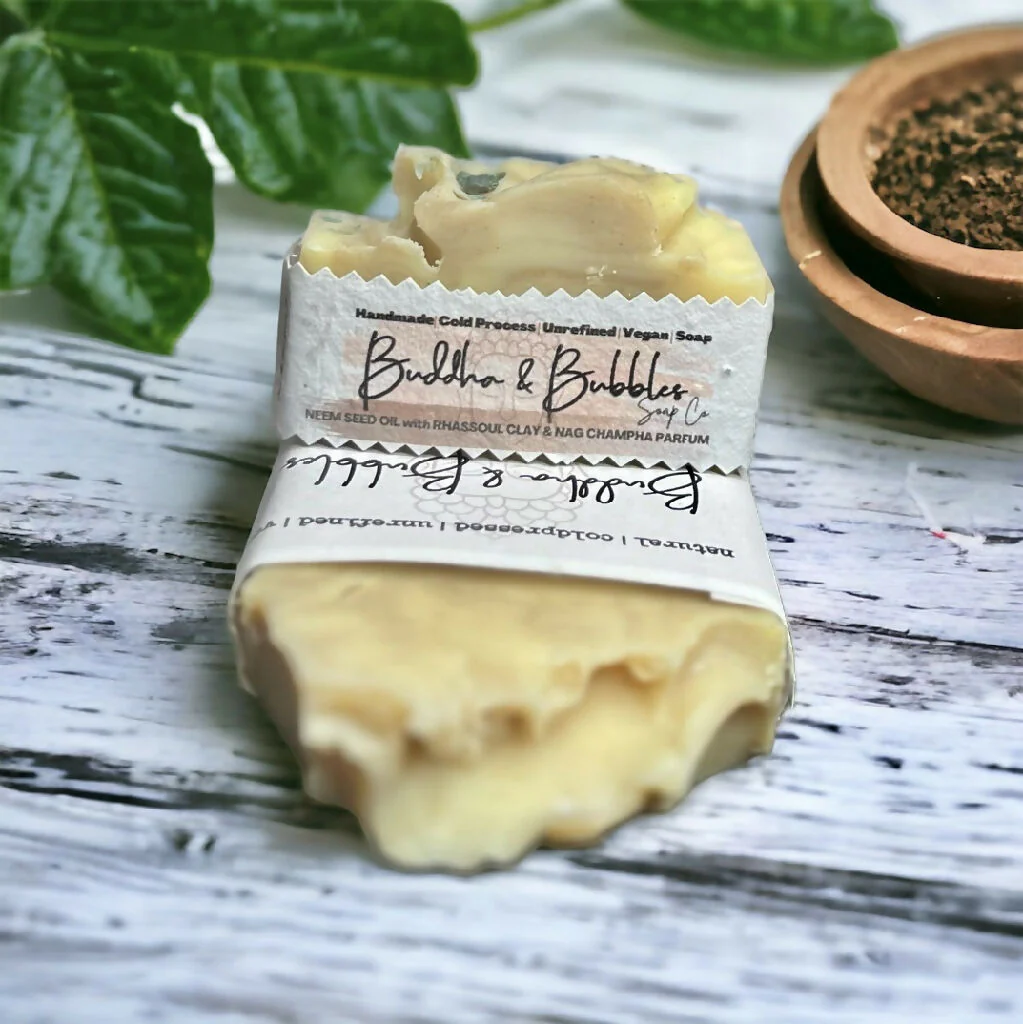 Soap Bar with Neem Seed Oil and Rhassoul Clay with Organic Shea and Coconut Oils Small and Large Size - Image 5