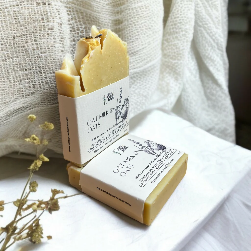 Soap Bar with Oat Milk and Oats with Lavender and Neroli Essential Oils Small and Large Size - Image 2