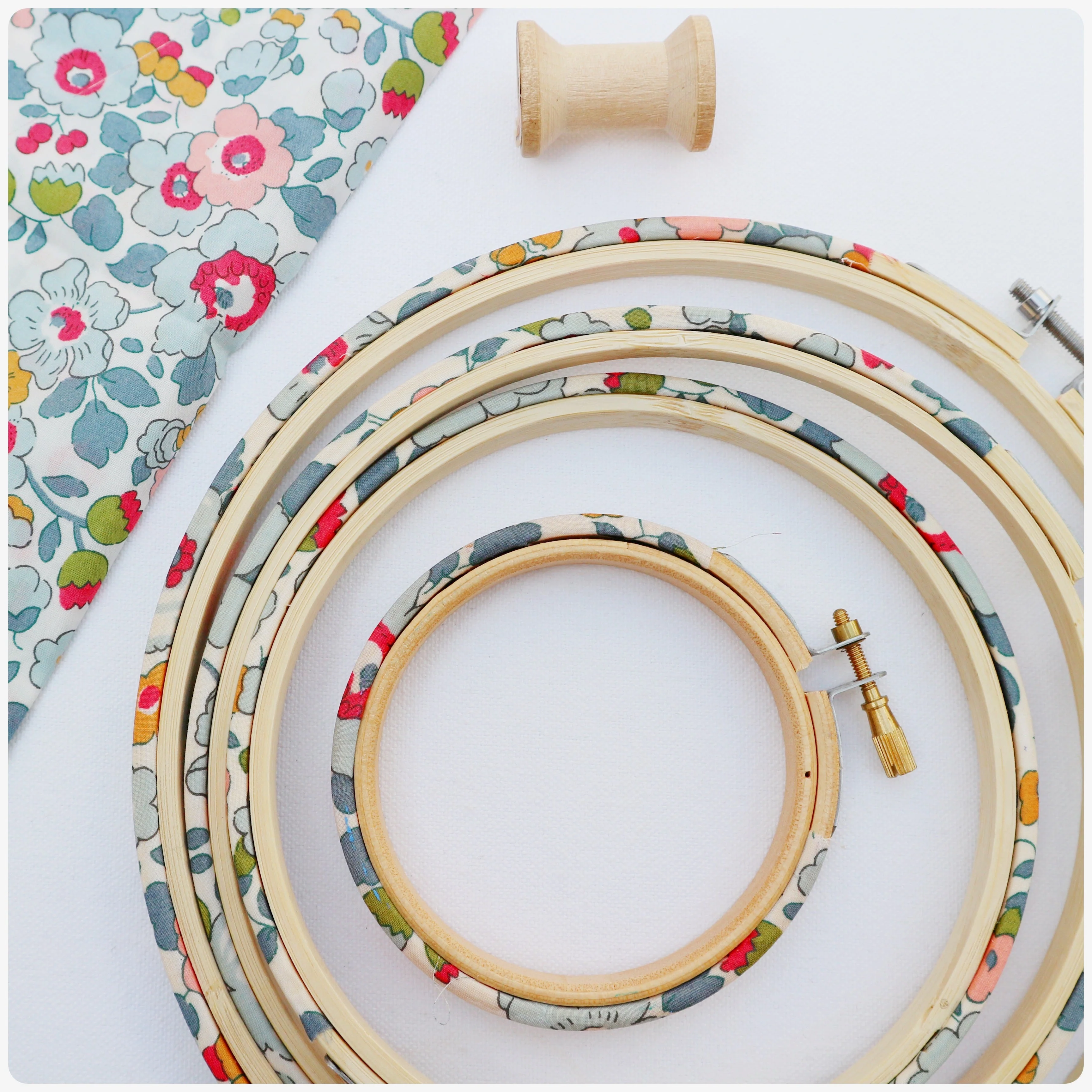 'Soft Grey' Embroidery Hoop Collection - Set of Three - Image 5