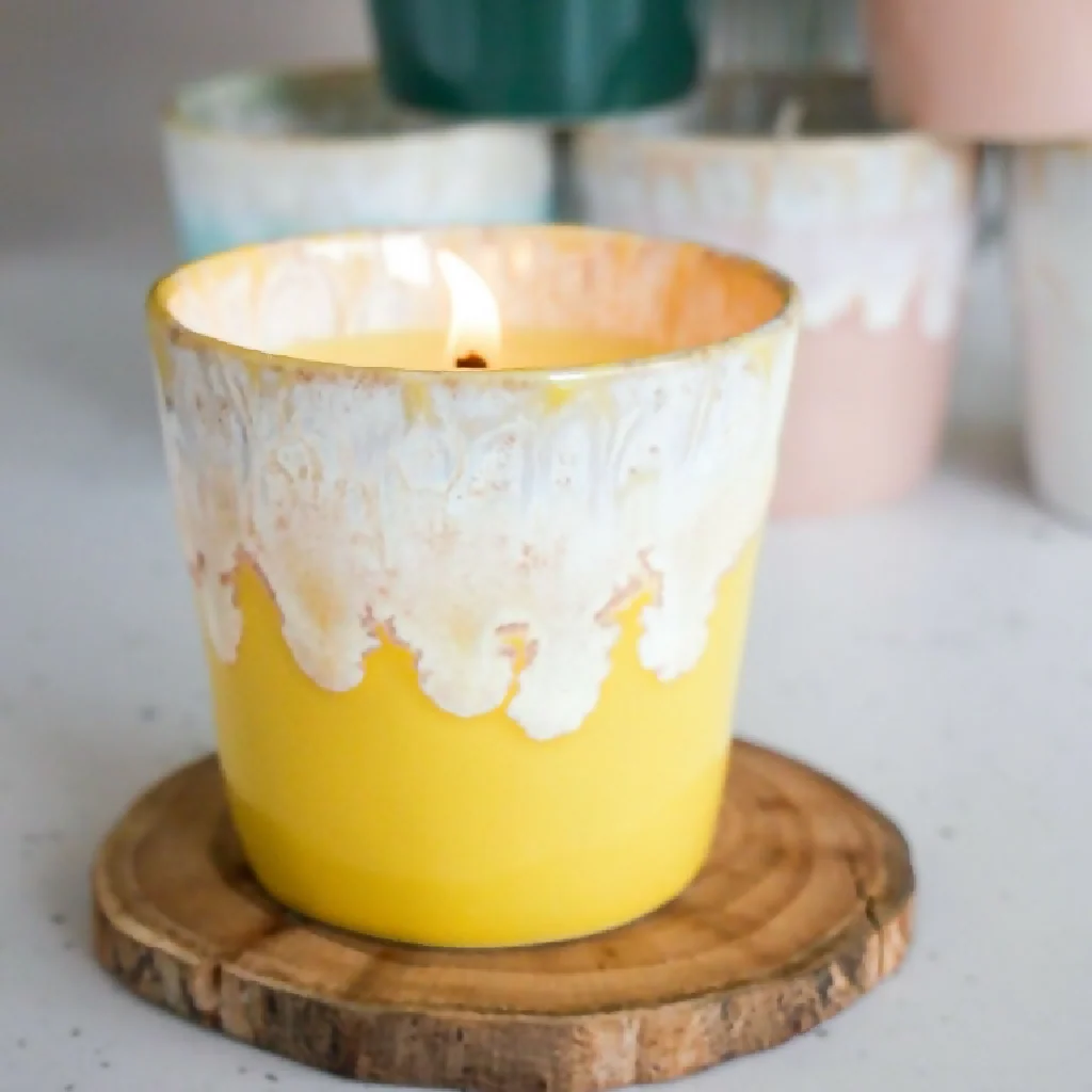 Refillable Coffee Cup Candle in Sol - Image 2