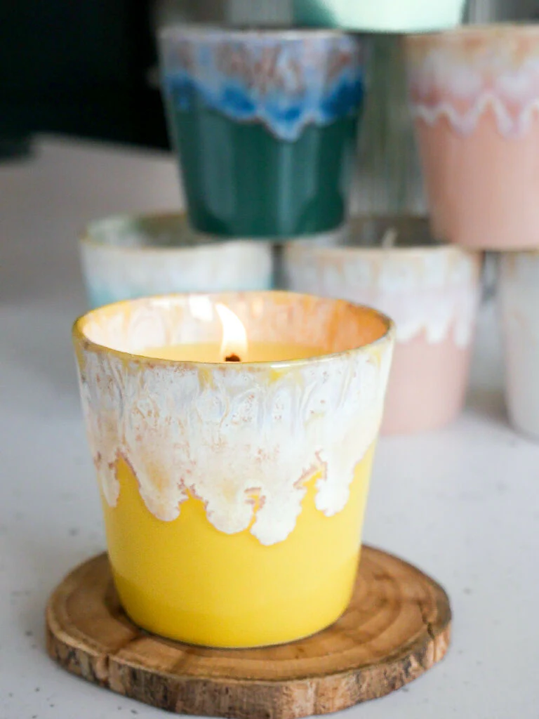 Refillable Coffee Cup Candle in Sol - Image 4