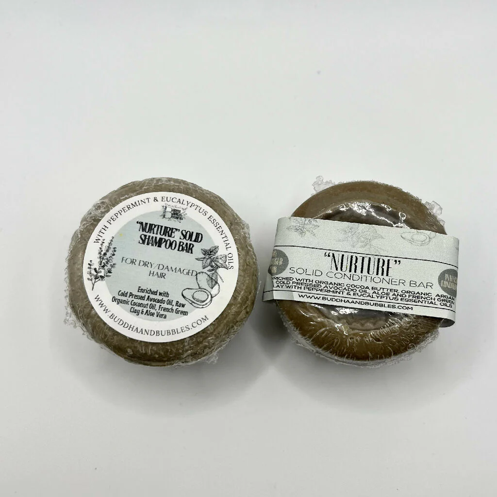 Solid Shampoo and Conditioner | Dry Damaged Hair | Enriched with Aloe, French Green Clay - Image 3