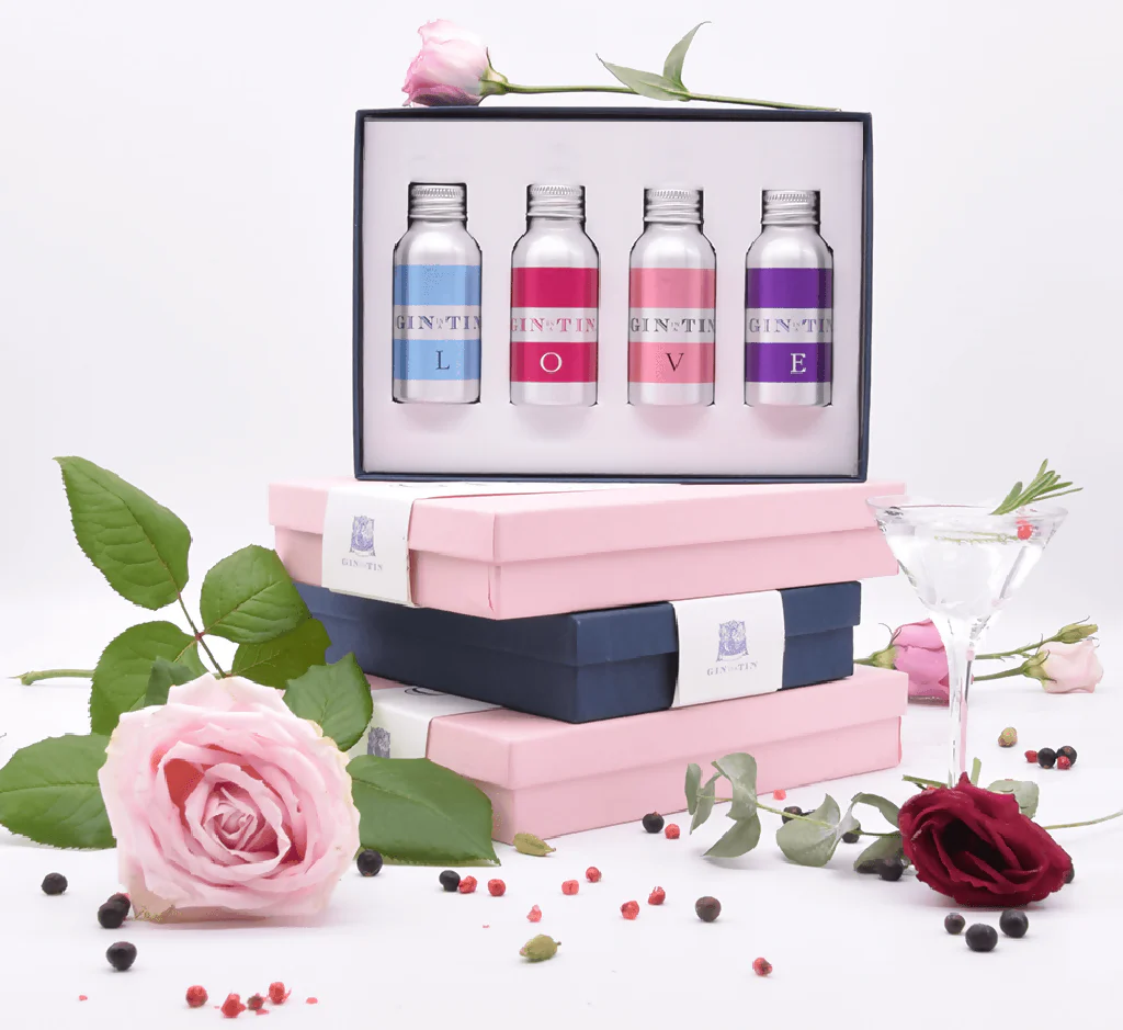 Spell It With Gin | The L.O.V.E Gin Gift Set | 35ml x 4 Tins