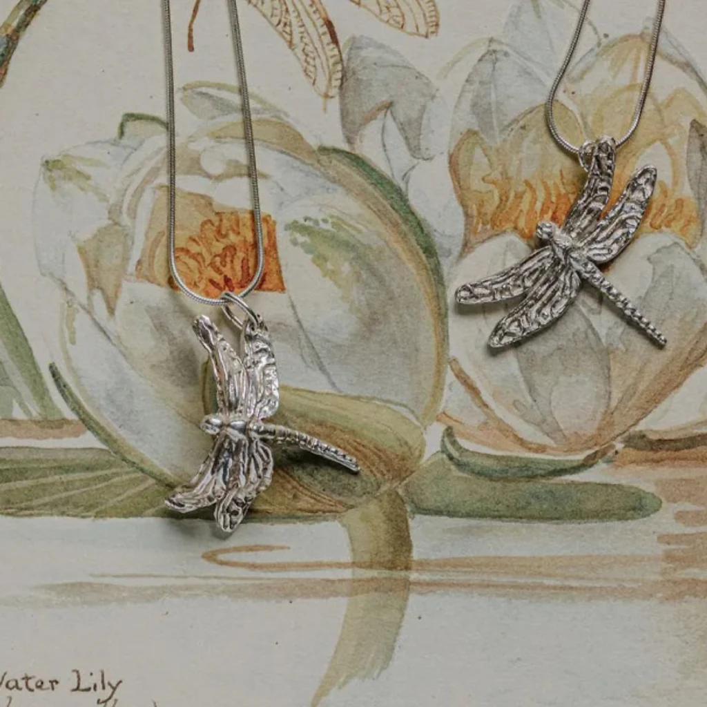 Spring Awakening Silver Dragonfly Necklace - Image 2