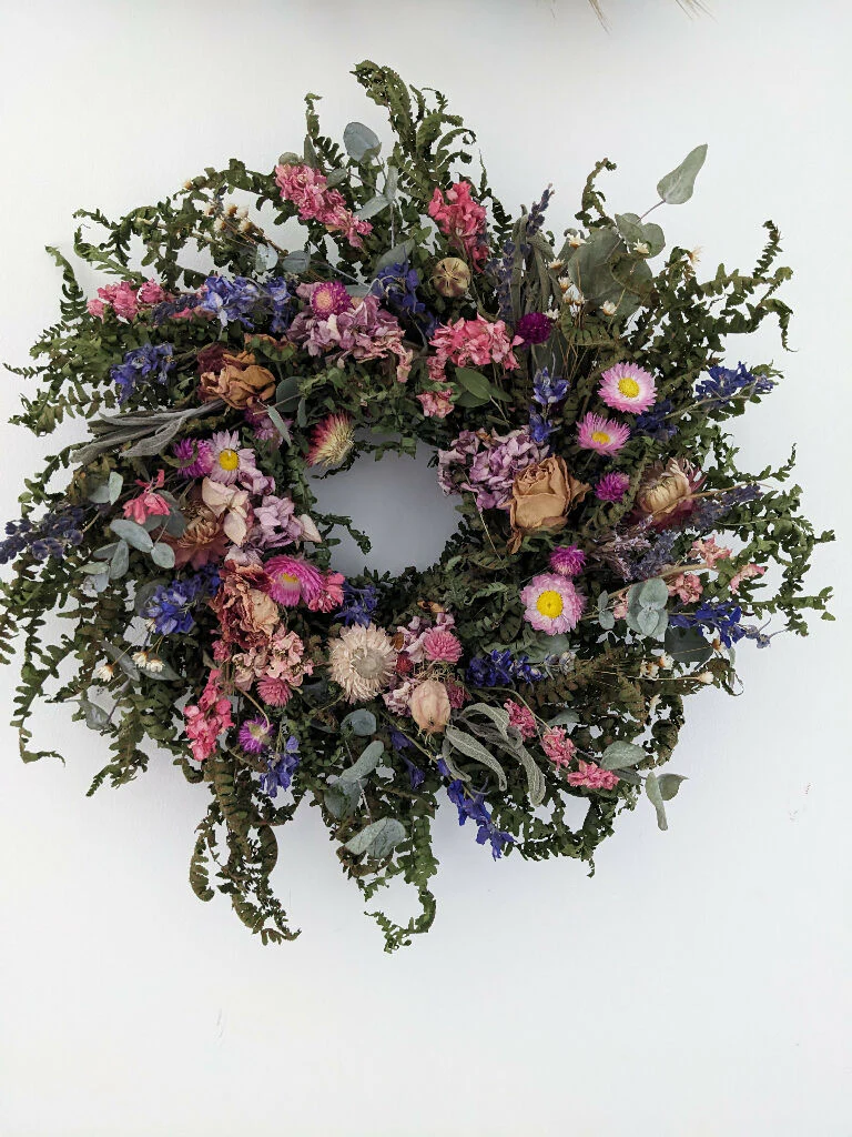 Spring Flower Wreath Decorated With Quals Eggs - Image 5
