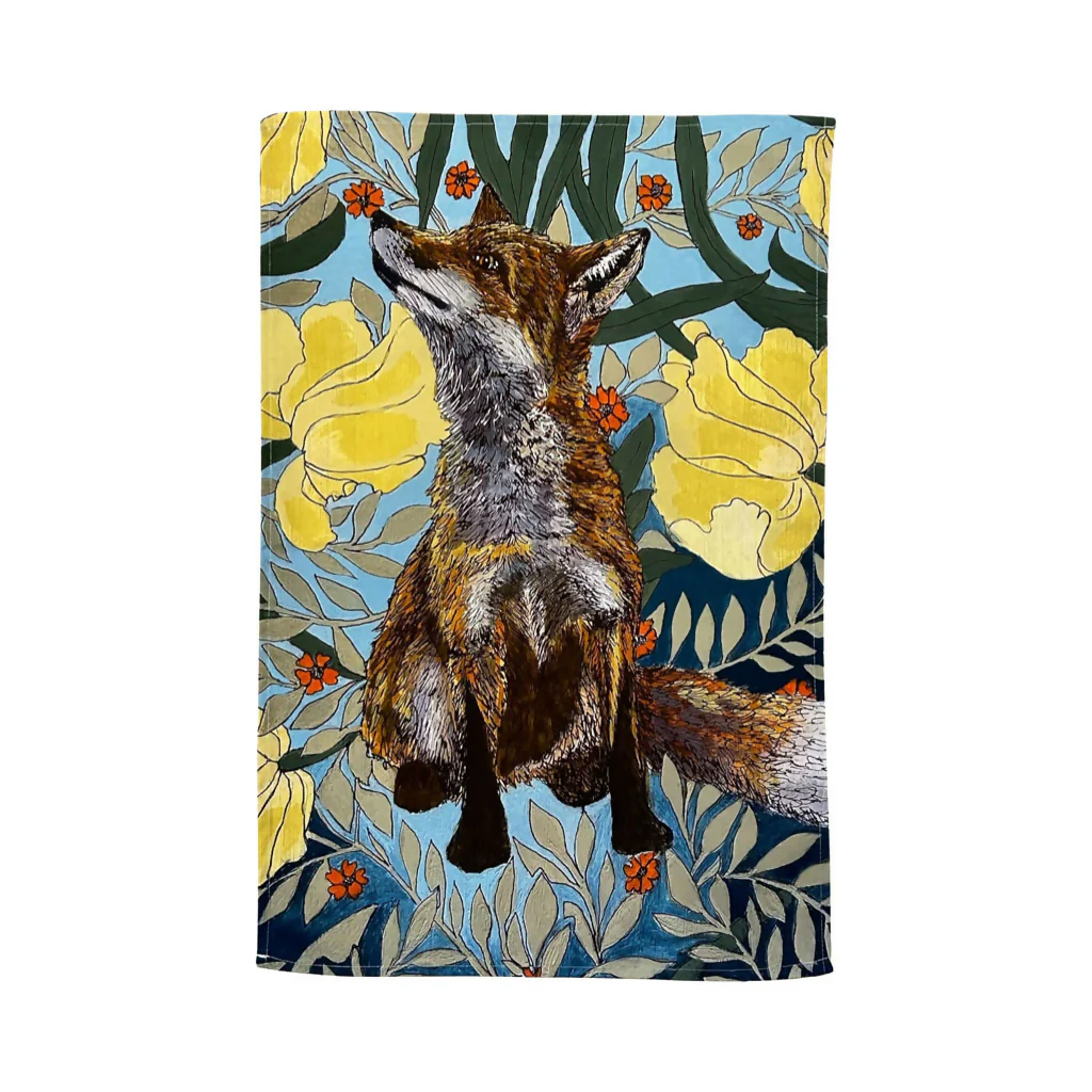 Spring Fox Tea Towel - Image 2