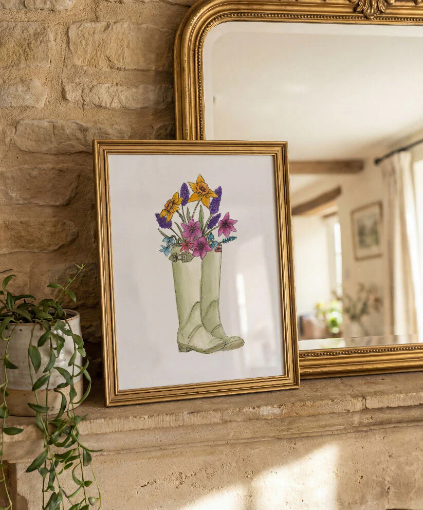 Spring Wellies Print
