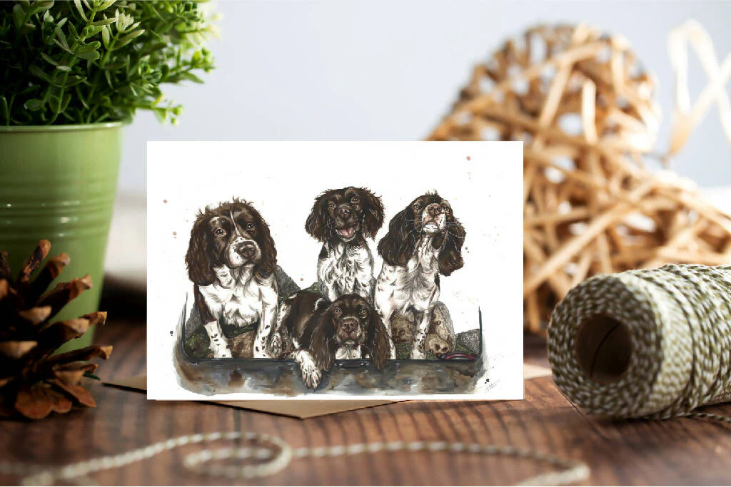 Springer Spaniels Greeting Card - Image 2