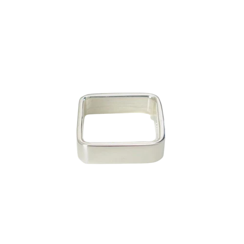 Square Shaped Sterling Silver Ring - Image 3