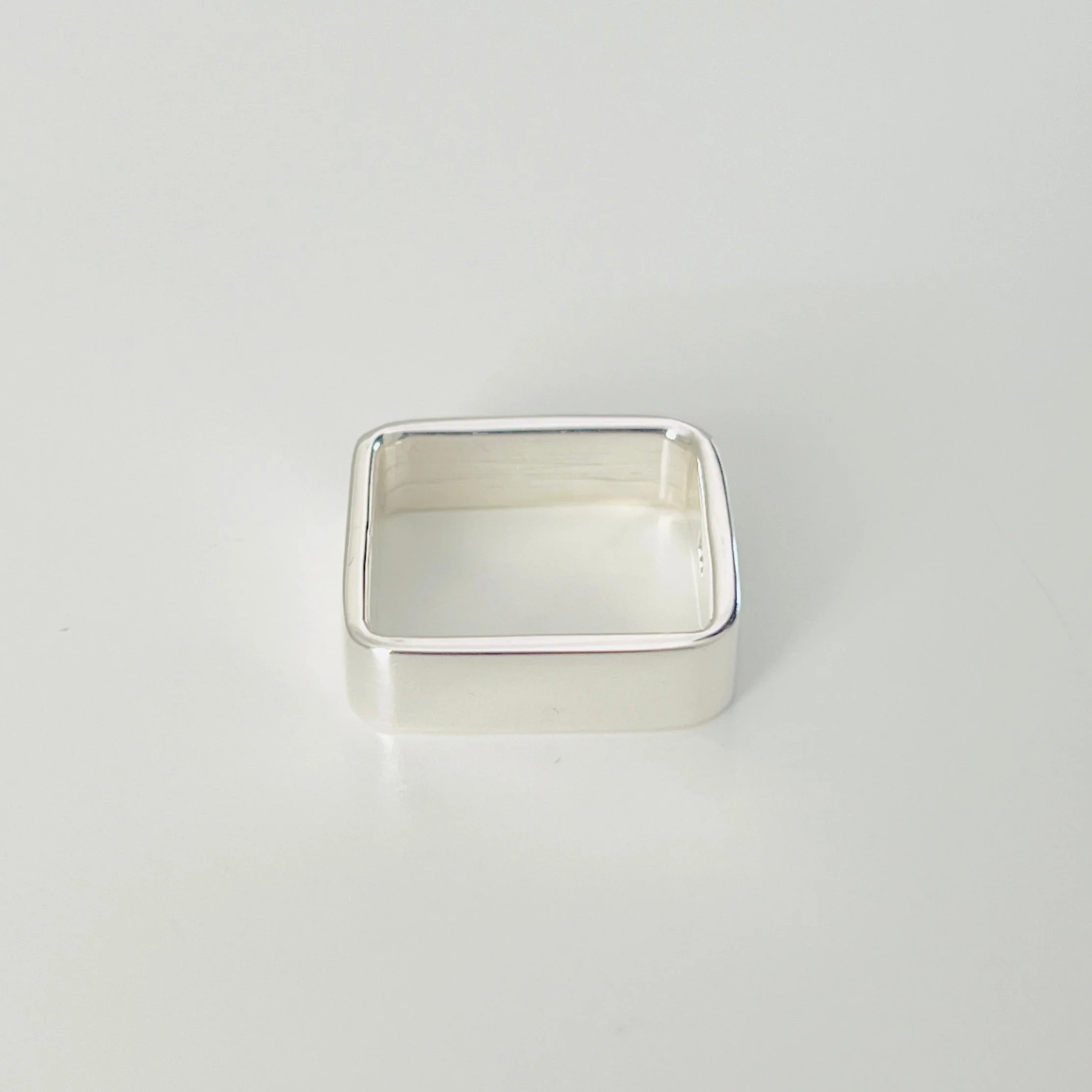 Square Shaped Sterling Silver Ring - Image 6