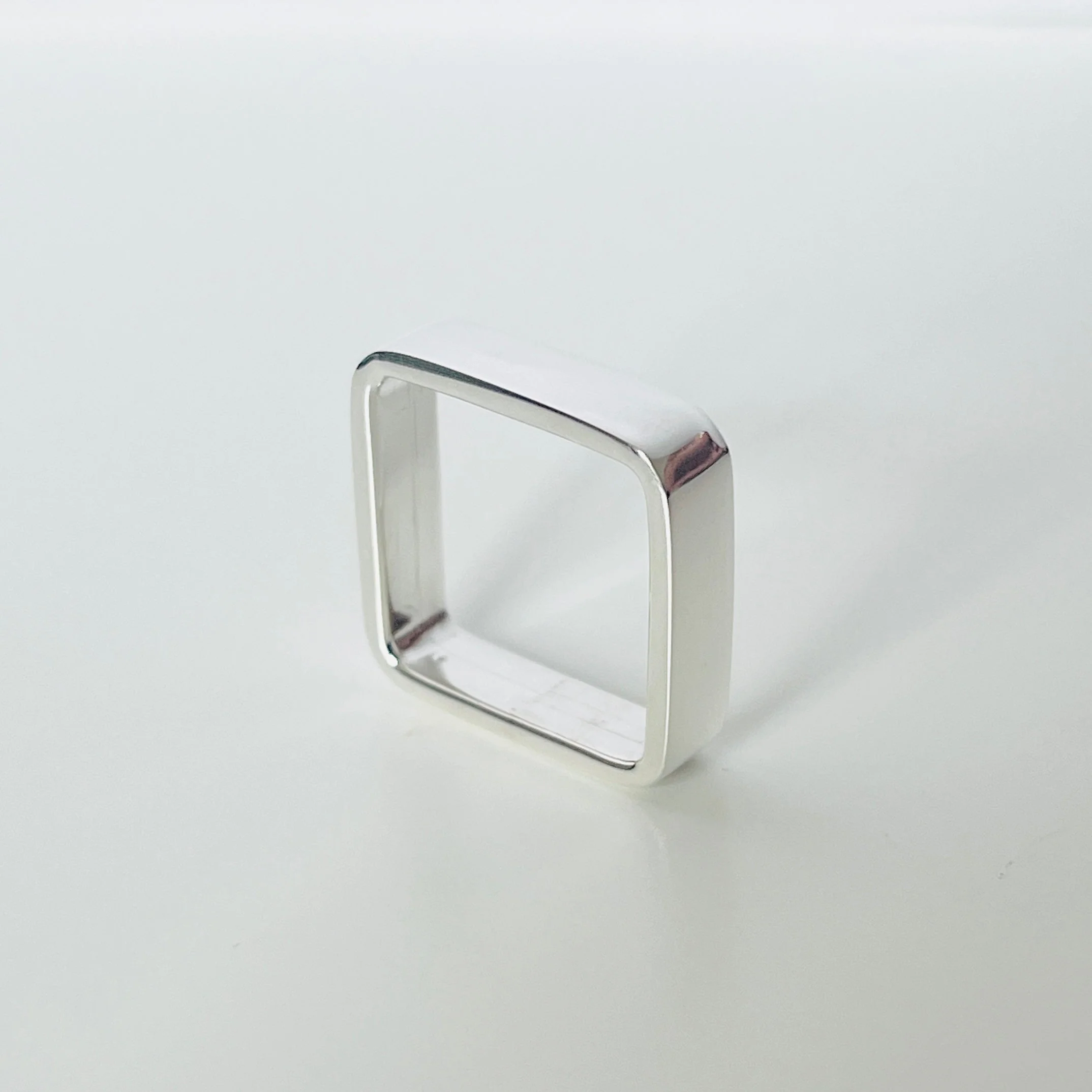 Square Shaped Sterling Silver Ring - Image 7