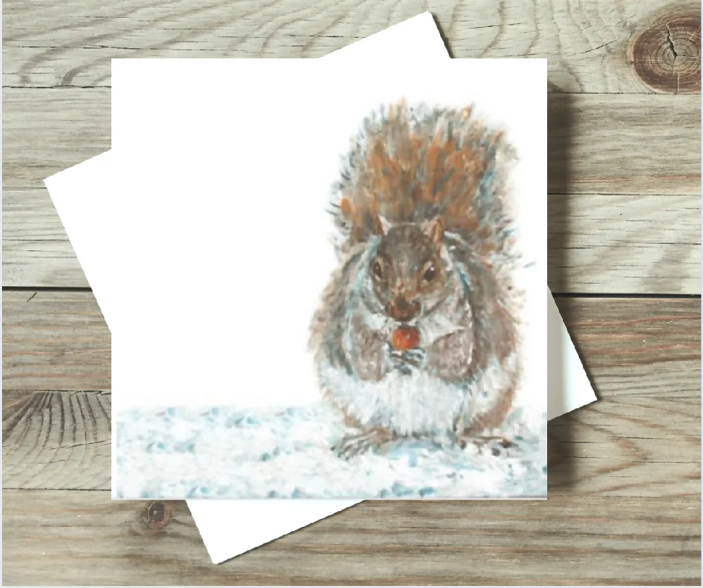 Squirrel card Birthday or Blank - Image 2