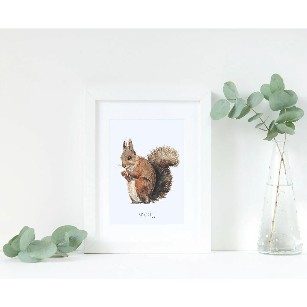 Squirrel Watercolour Art Print - Image 3