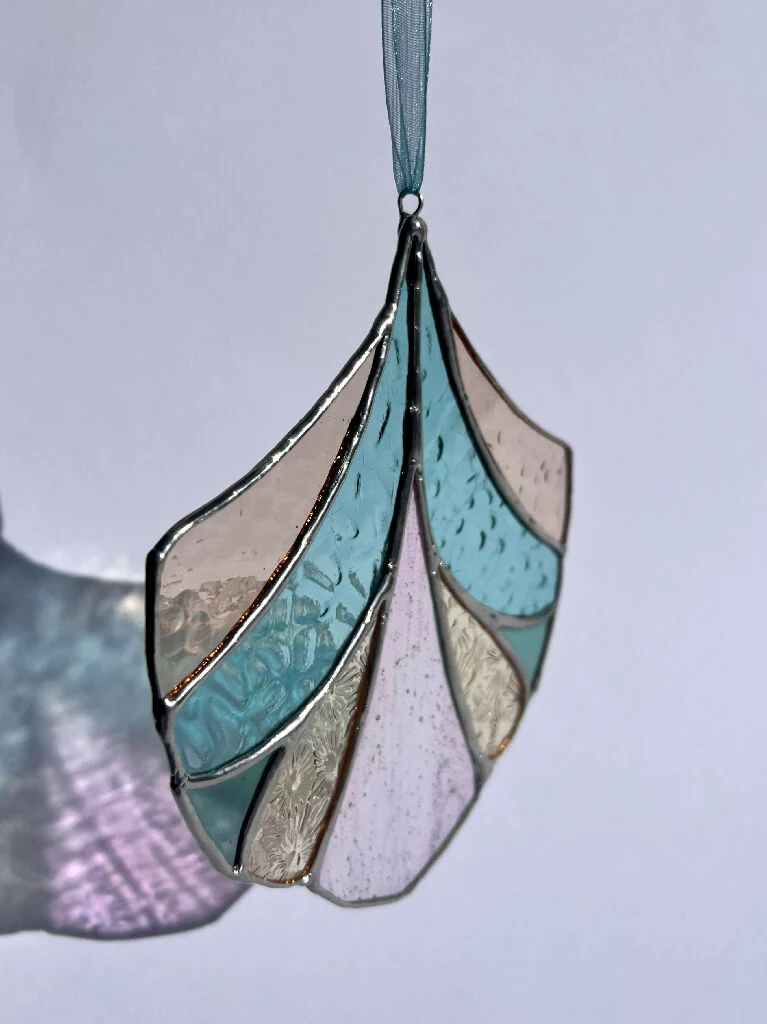 Stained Glass Art Deco Suncatcher Decoration in Delicate Pastel - Image 3