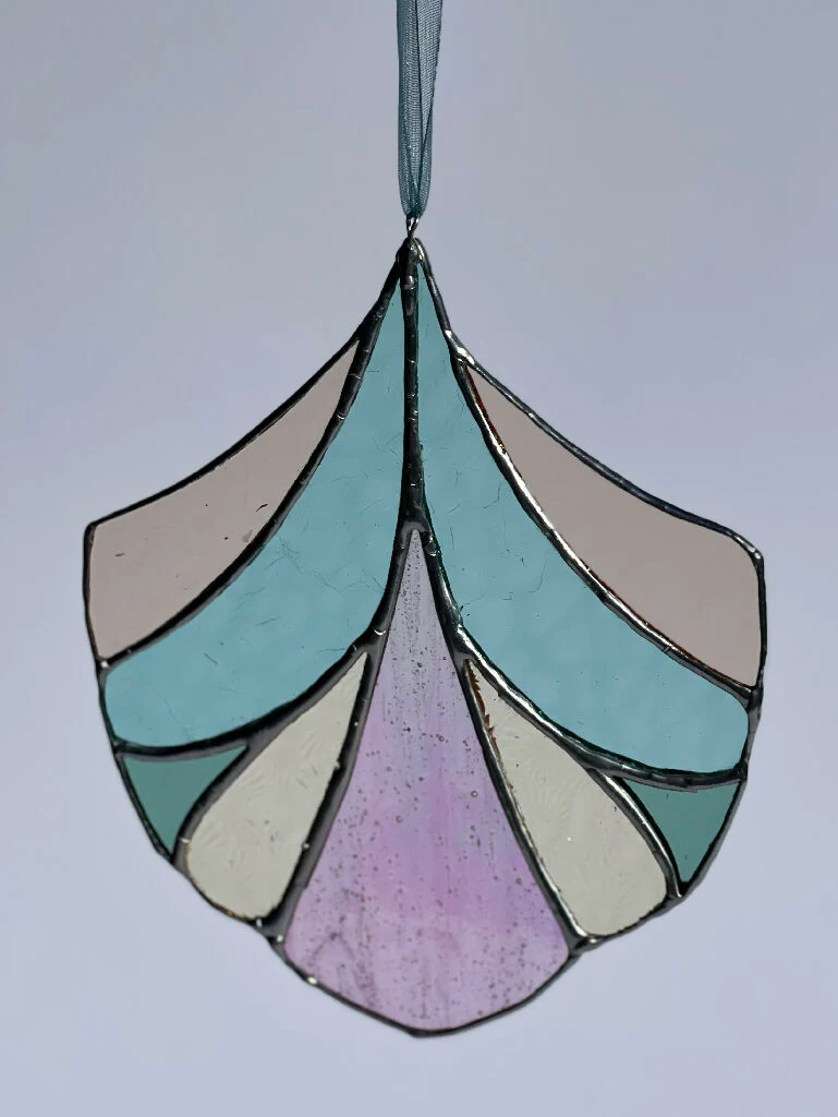 Stained Glass Art Deco Suncatcher Decoration in Delicate Pastel - Image 4
