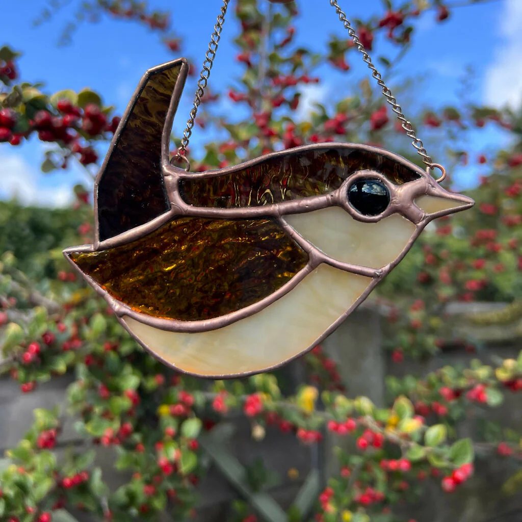Stained Glass Wren - for bird lovers, perfect gift for her
