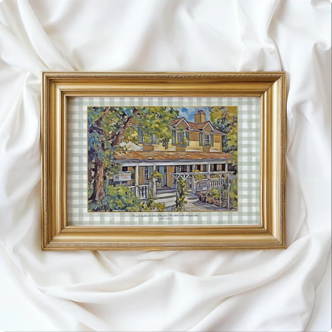Stars Hollow Artwork Inn Watercolor Illustration - Image 5