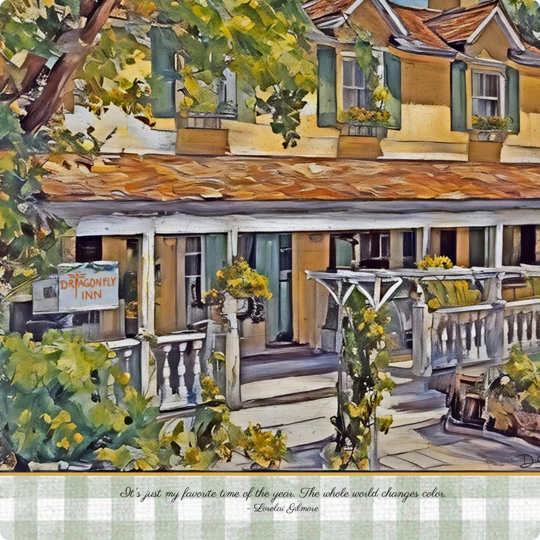 Stars Hollow Artwork Inn Watercolor Illustration - Image 6