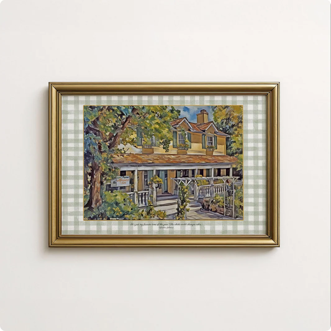 Stars Hollow Artwork Inn Watercolor Illustration - Image 8