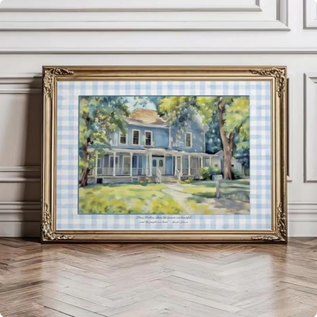 Stars Hollow Watercolor Illustration Lorelai and Rory's Home - Image 11