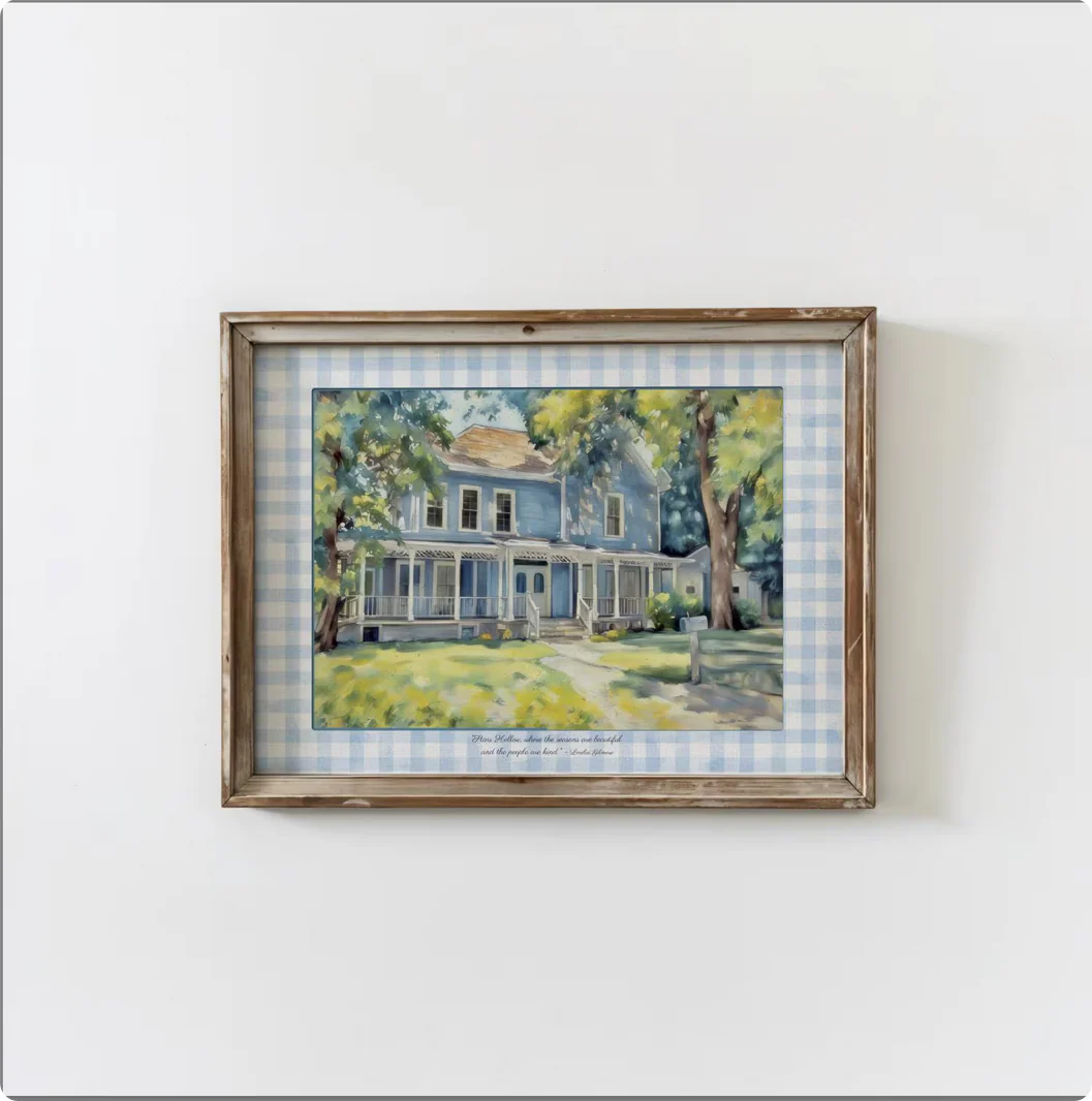 Stars Hollow Watercolor Illustration Lorelai and Rory's Home - Image 9