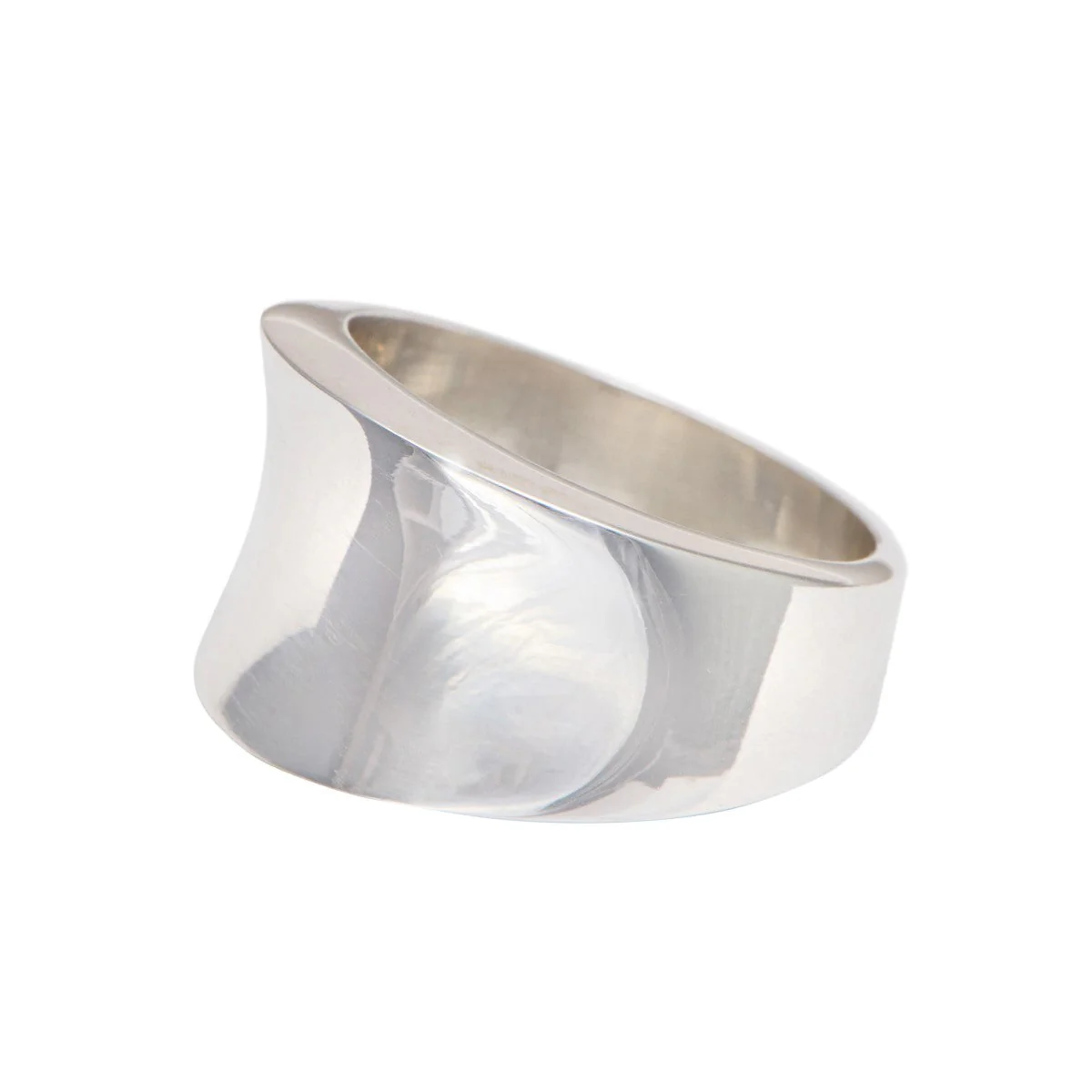 Sterling Silver Concave Tapered Ring - Image 2