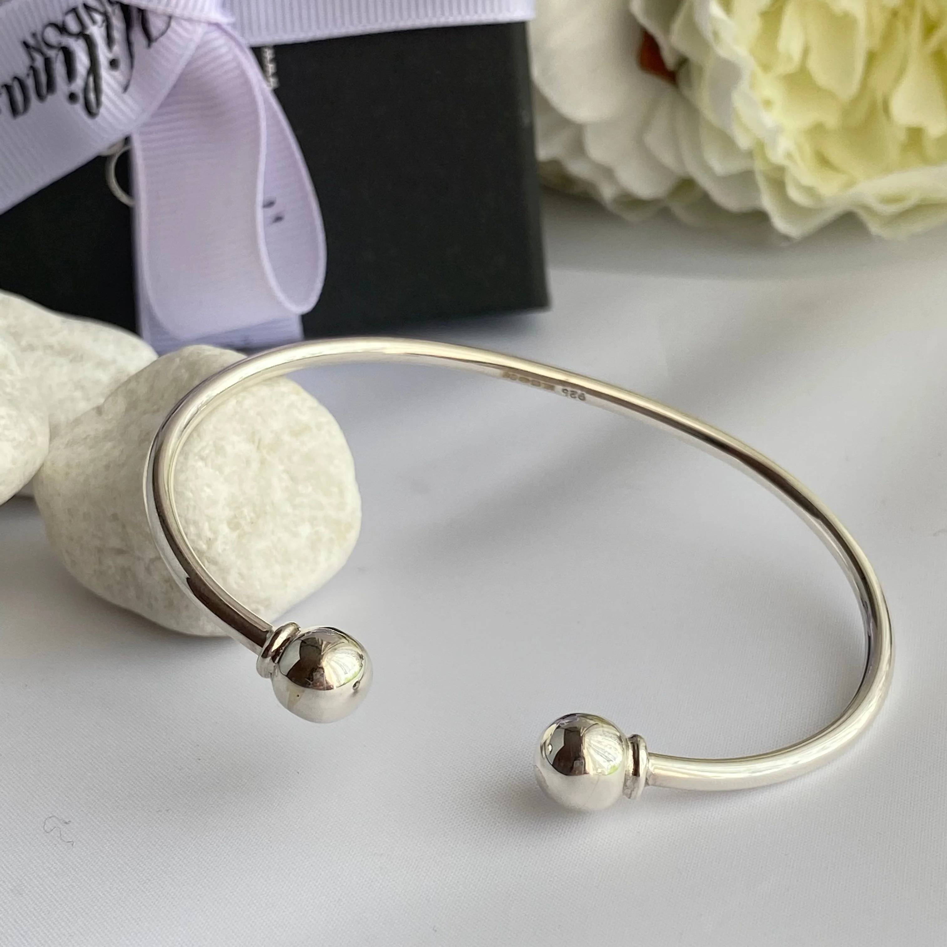 Sterling Silver Cuff with Spheres - Image 3
