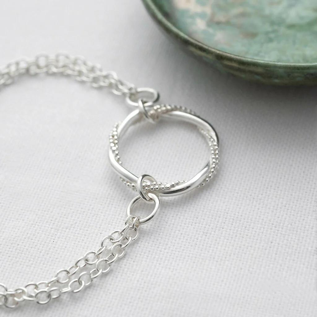 Sterling Silver Entwined Ring Bracelet - Image 6