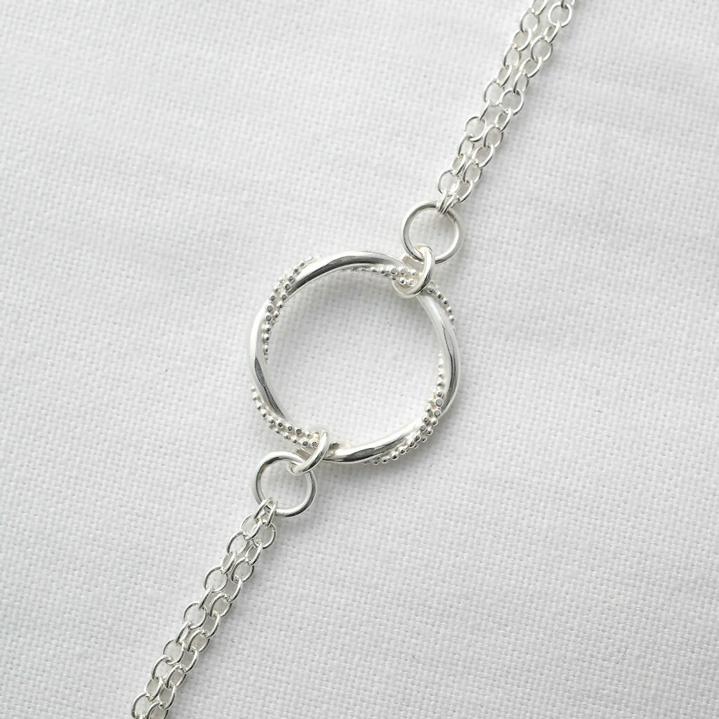 Sterling Silver Entwined Ring Bracelet - Image 8