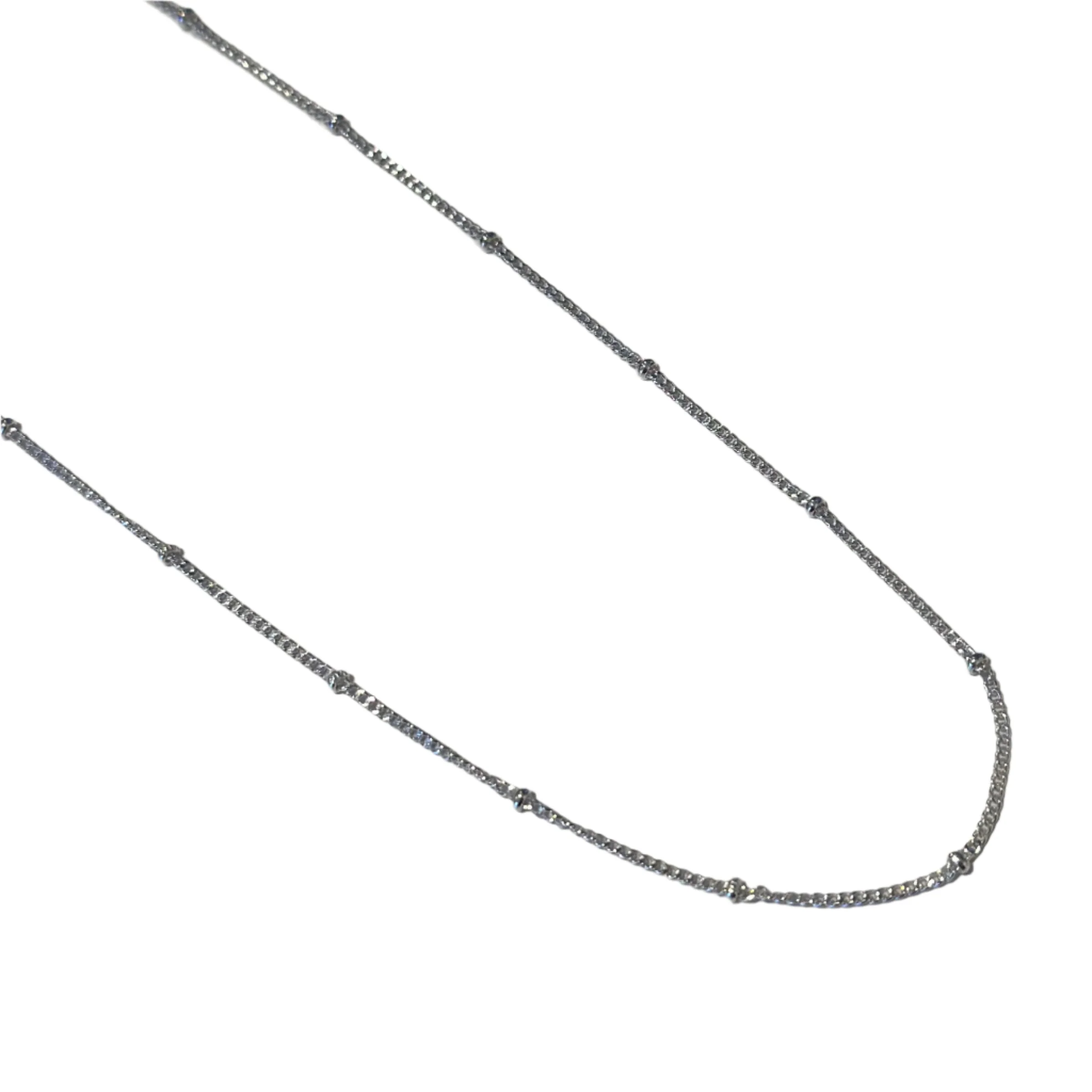 Sterling Silver Fine Intermittent Ball Chain - Image 2