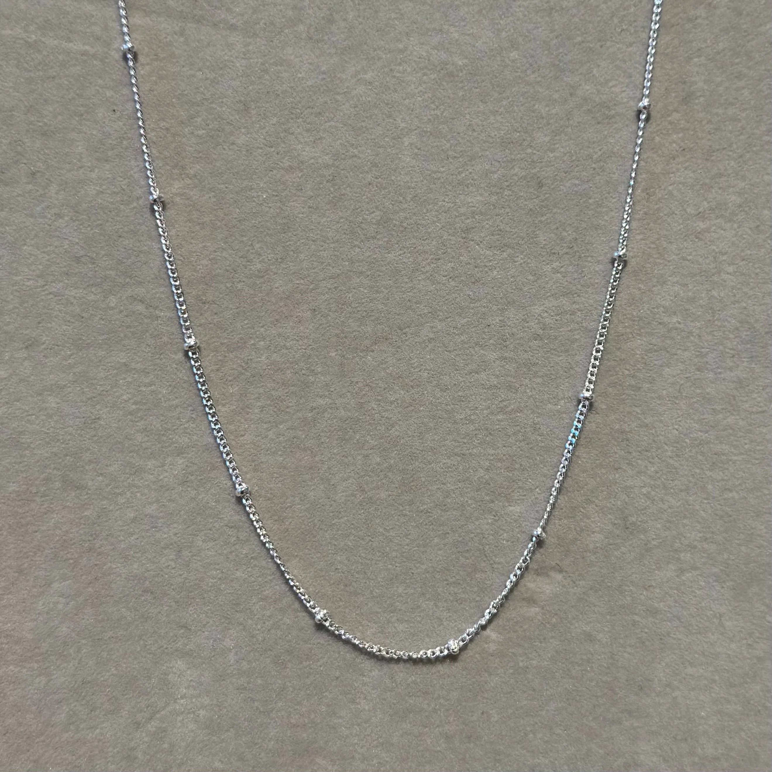 Sterling Silver Fine Intermittent Ball Chain - Image 4