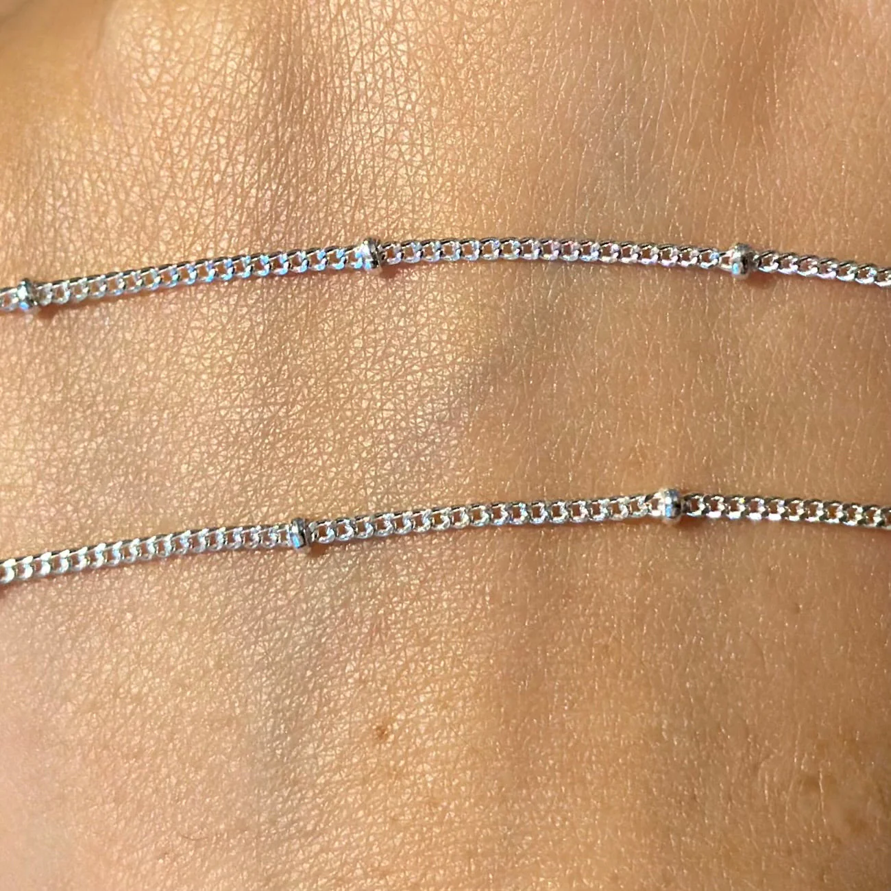 Sterling Silver Fine Intermittent Ball Chain - Image 6
