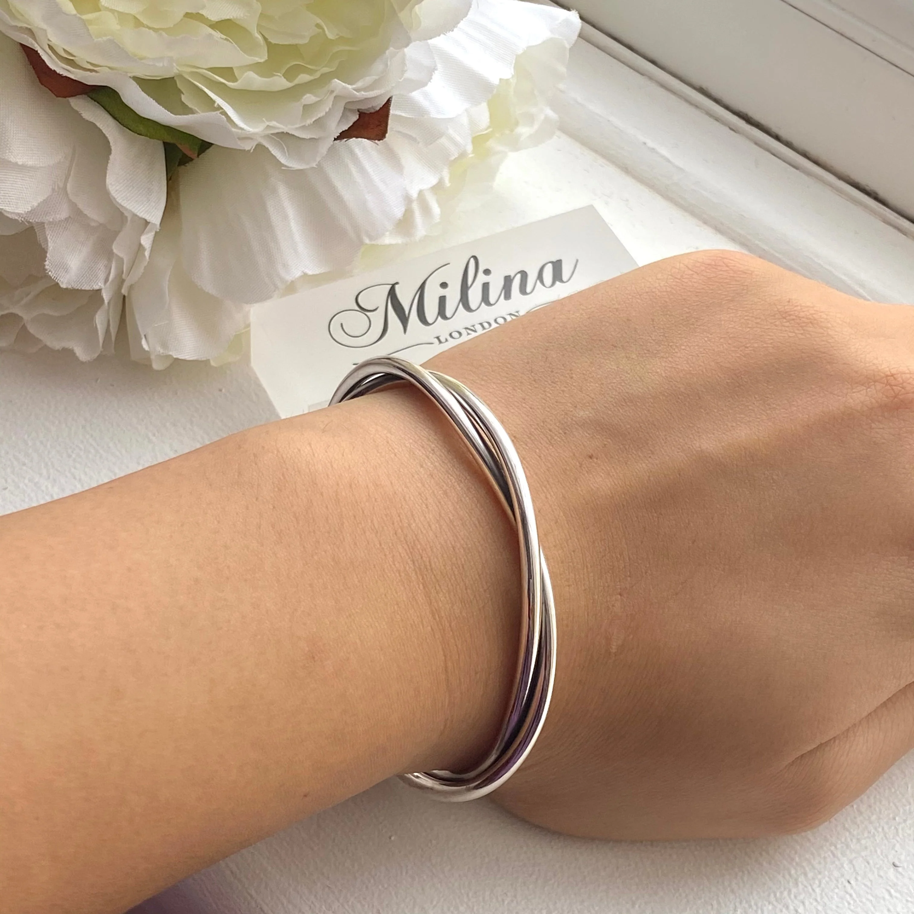 Sterling Silver Intertwined Cuff - Image 3