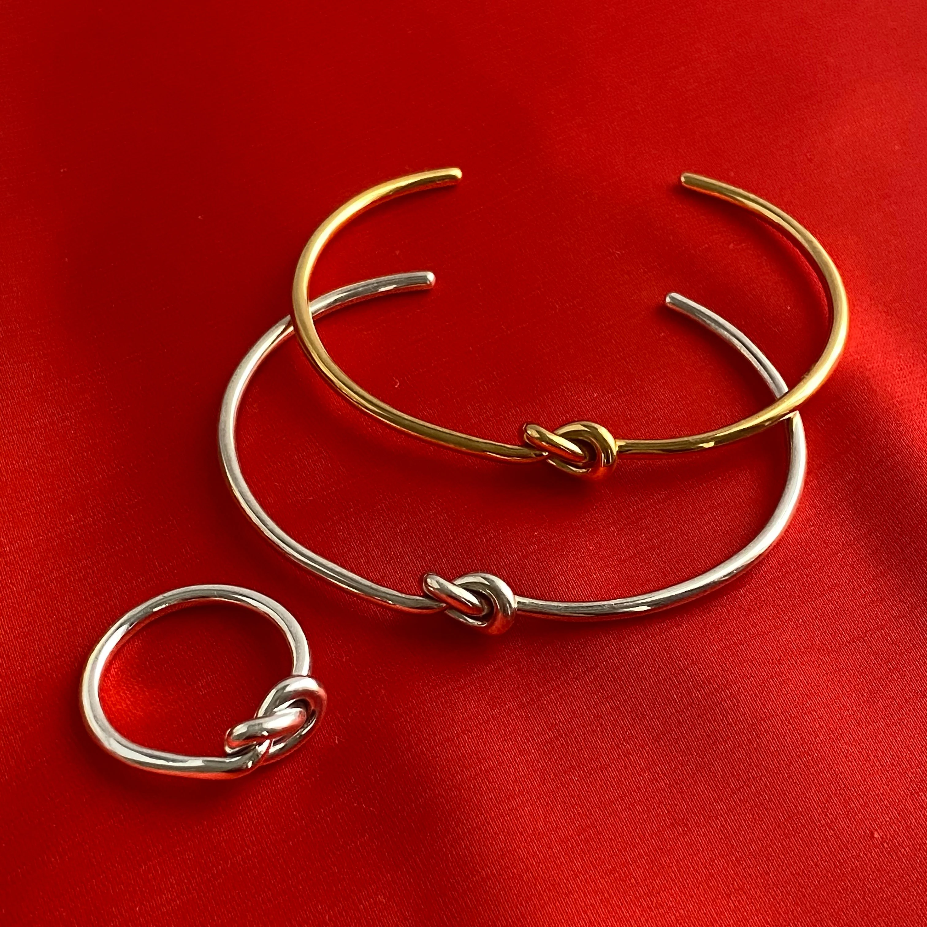 Sterling Silver Knot Cuff Bracelet - Image 7