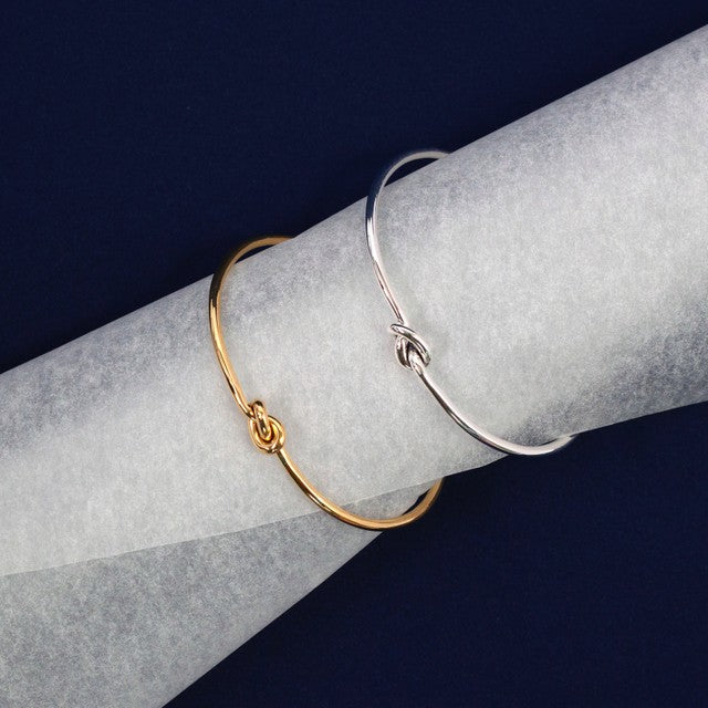 Sterling Silver Knot Cuff Bracelet - Image 8