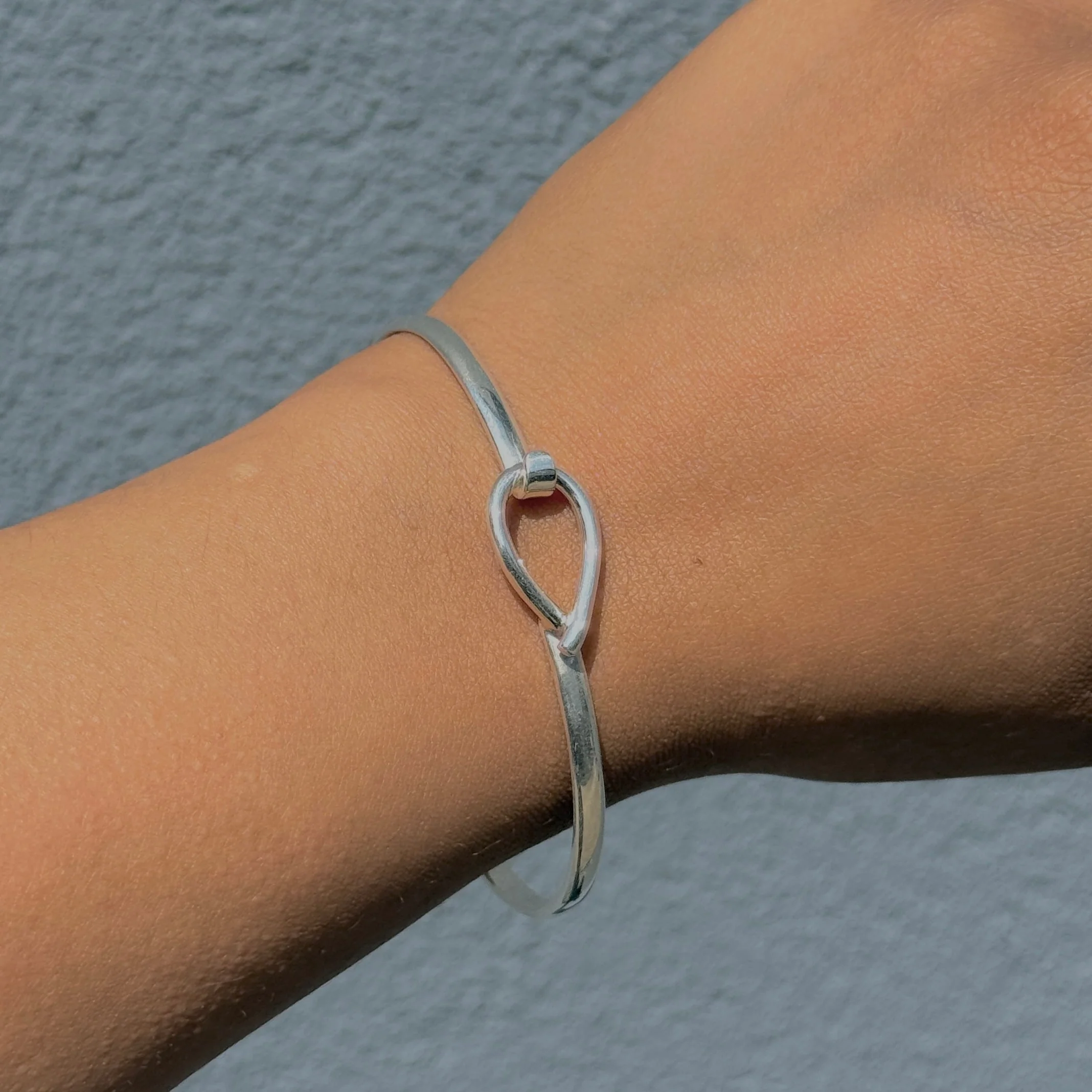 Sterling Silver Loop and Hook Bracelet - Image 4