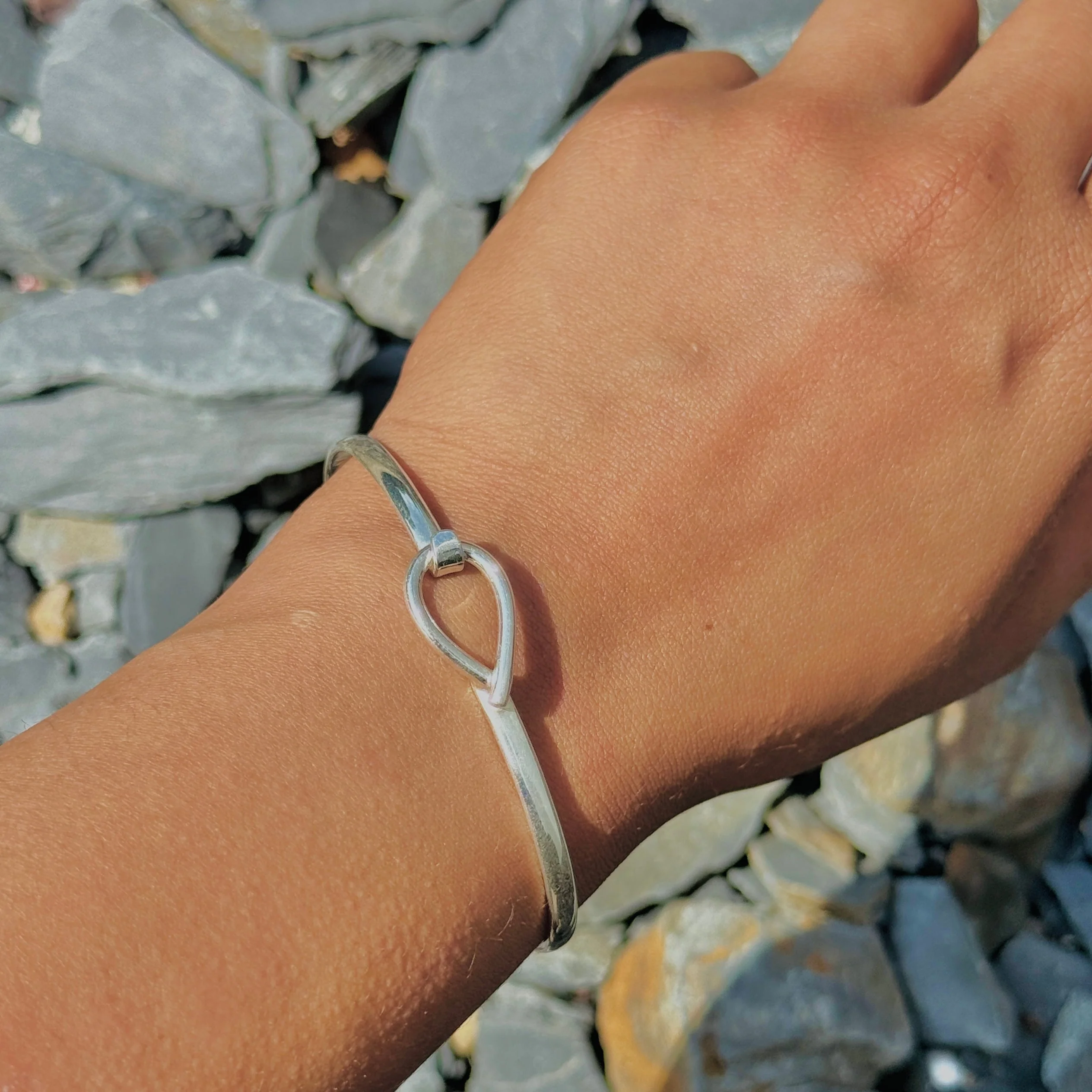 Sterling Silver Loop and Hook Bracelet - Image 6
