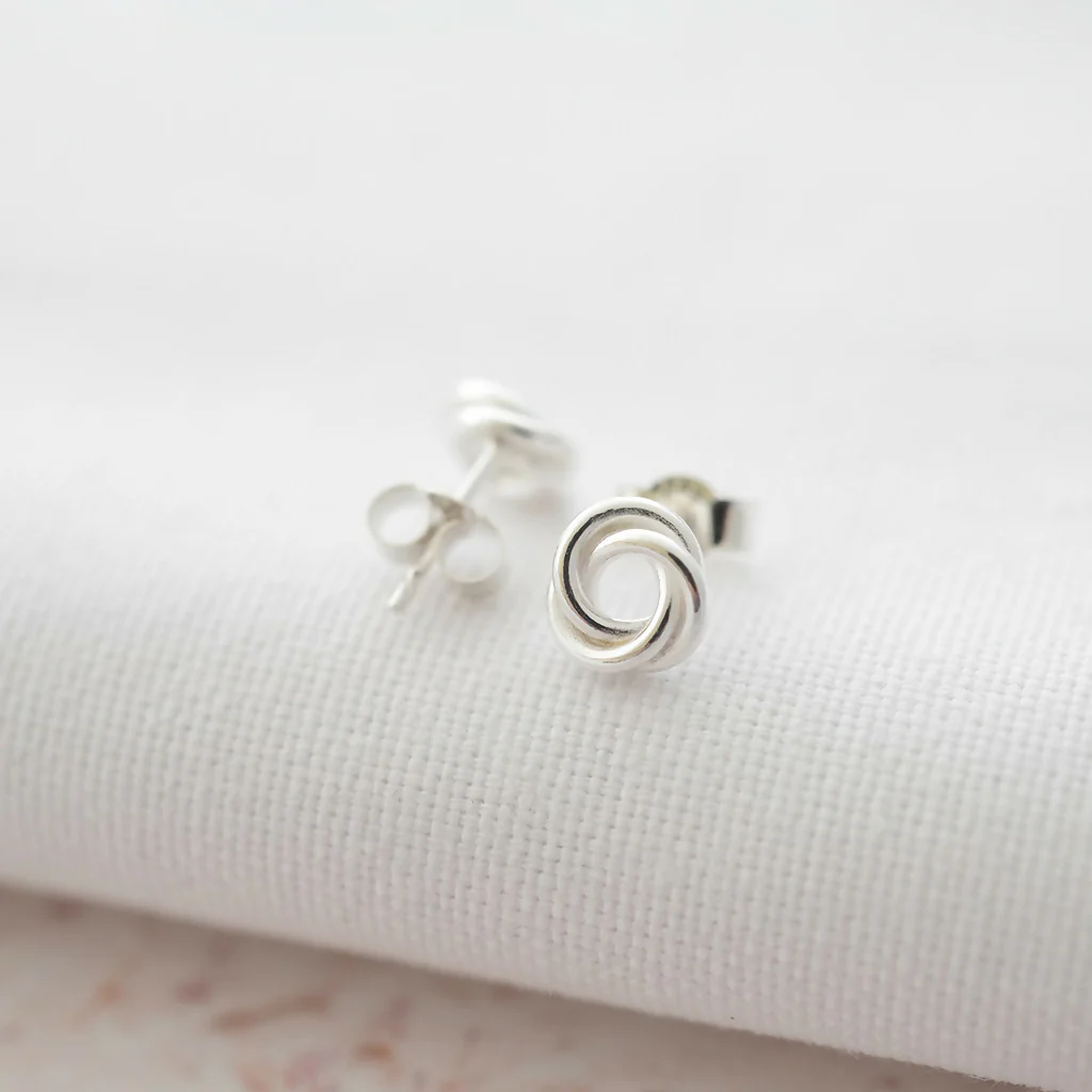 Sterling Silver Russian Ring Stud Earrings - Image 2