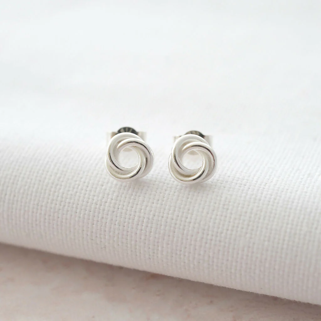 Sterling Silver Russian Ring Stud Earrings - Image 3