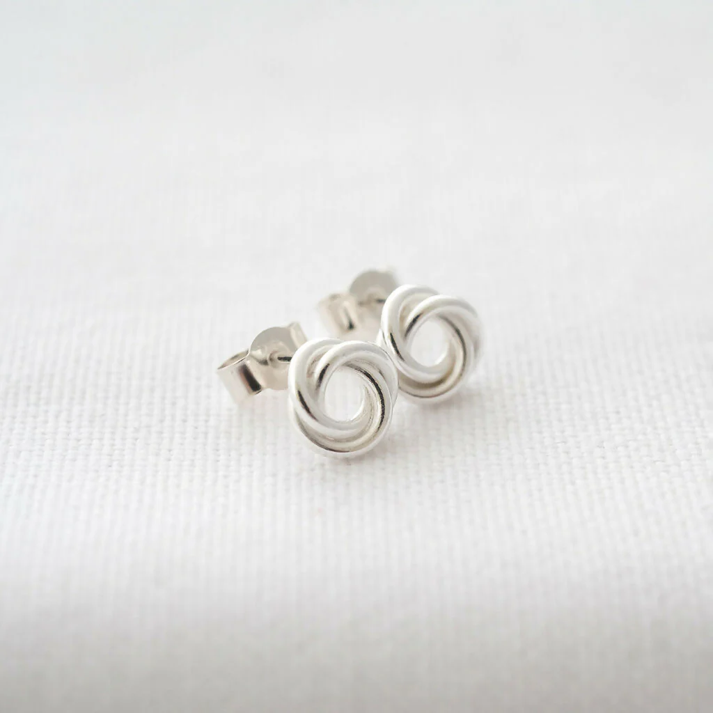 Sterling Silver Russian Ring Stud Earrings - Image 5