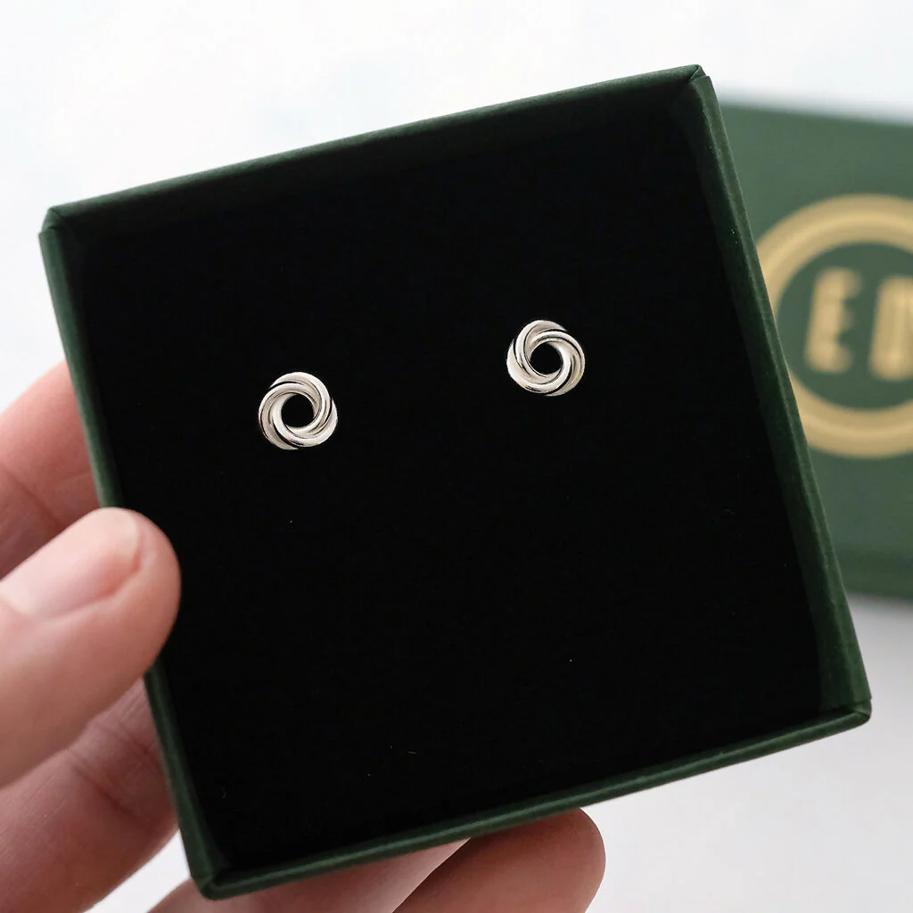 Sterling Silver Russian Ring Stud Earrings - Image 6