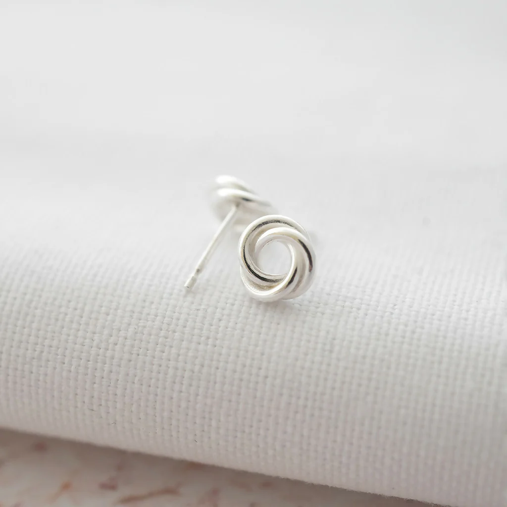 Sterling Silver Russian Ring Stud Earrings - Image 8