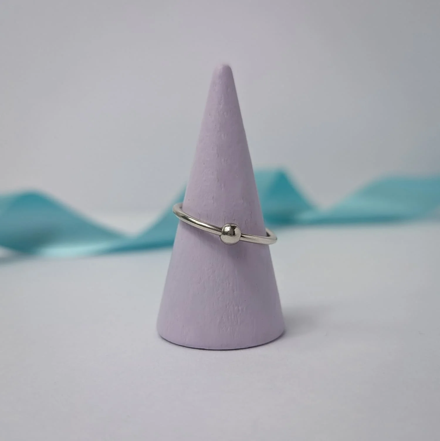 Sterling Silver Spinner Ring – Anxiety Spinning Bead Band - Image 4