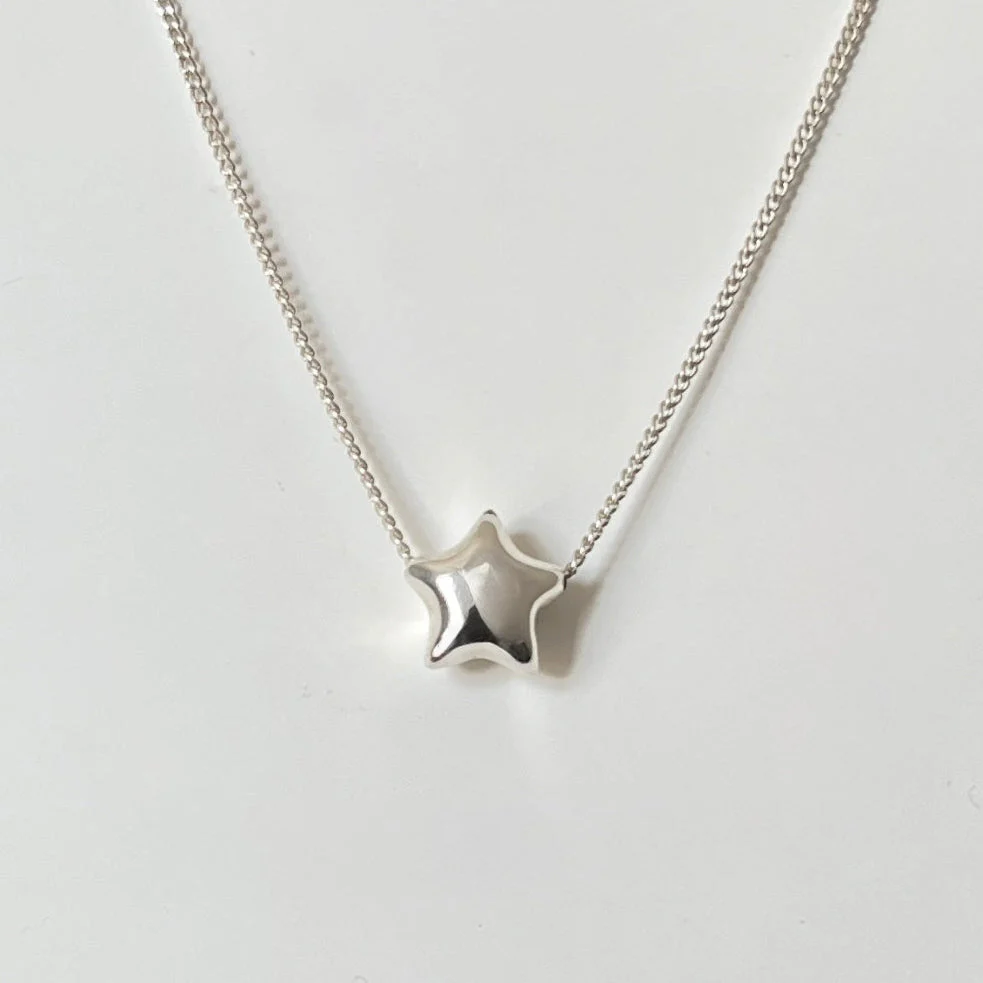 Sterling Silver Star Shaped Pendant Necklace