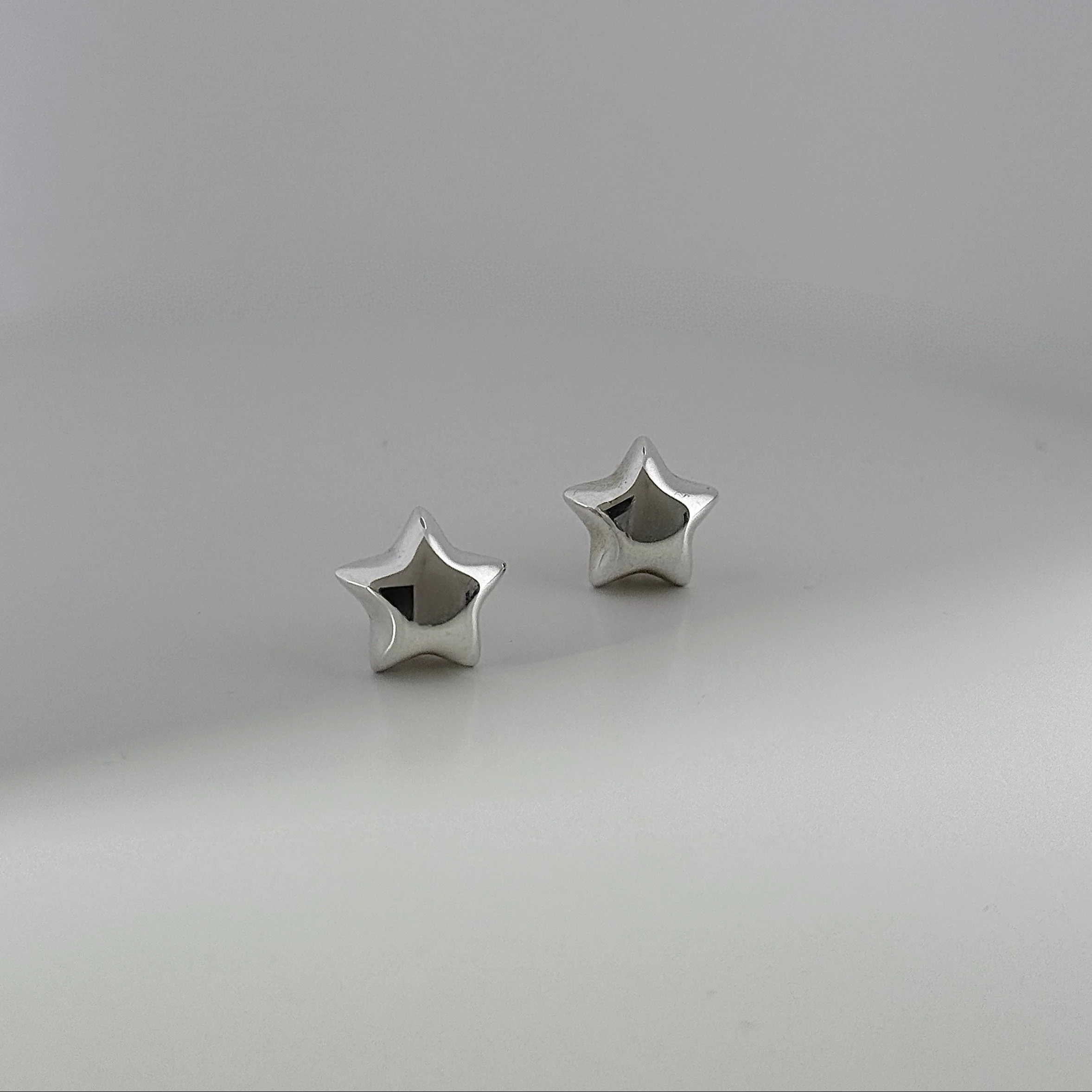 Sterling Silver Star Shaped Stud Earrings - Image 3