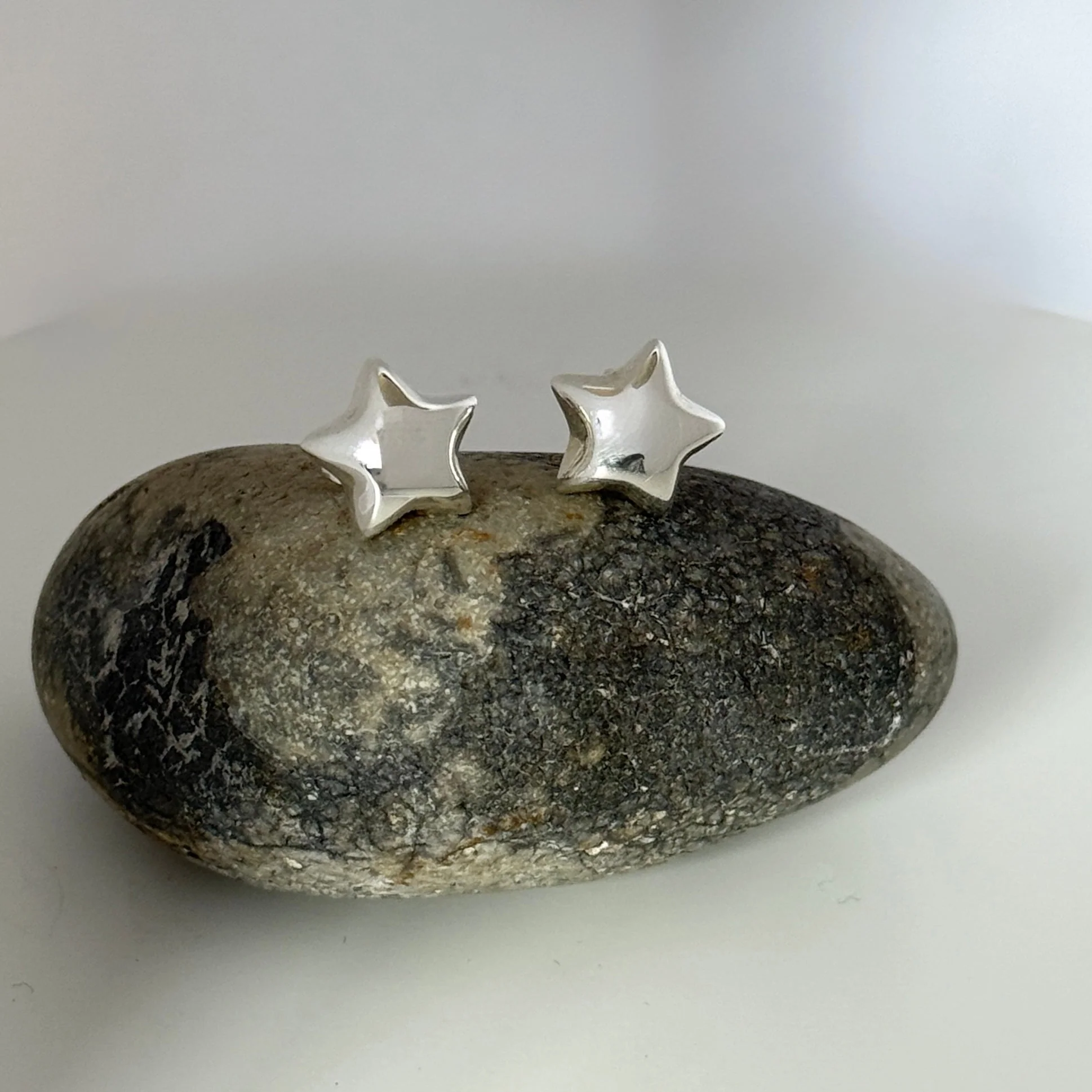 Sterling Silver Star Shaped Stud Earrings - Image 4