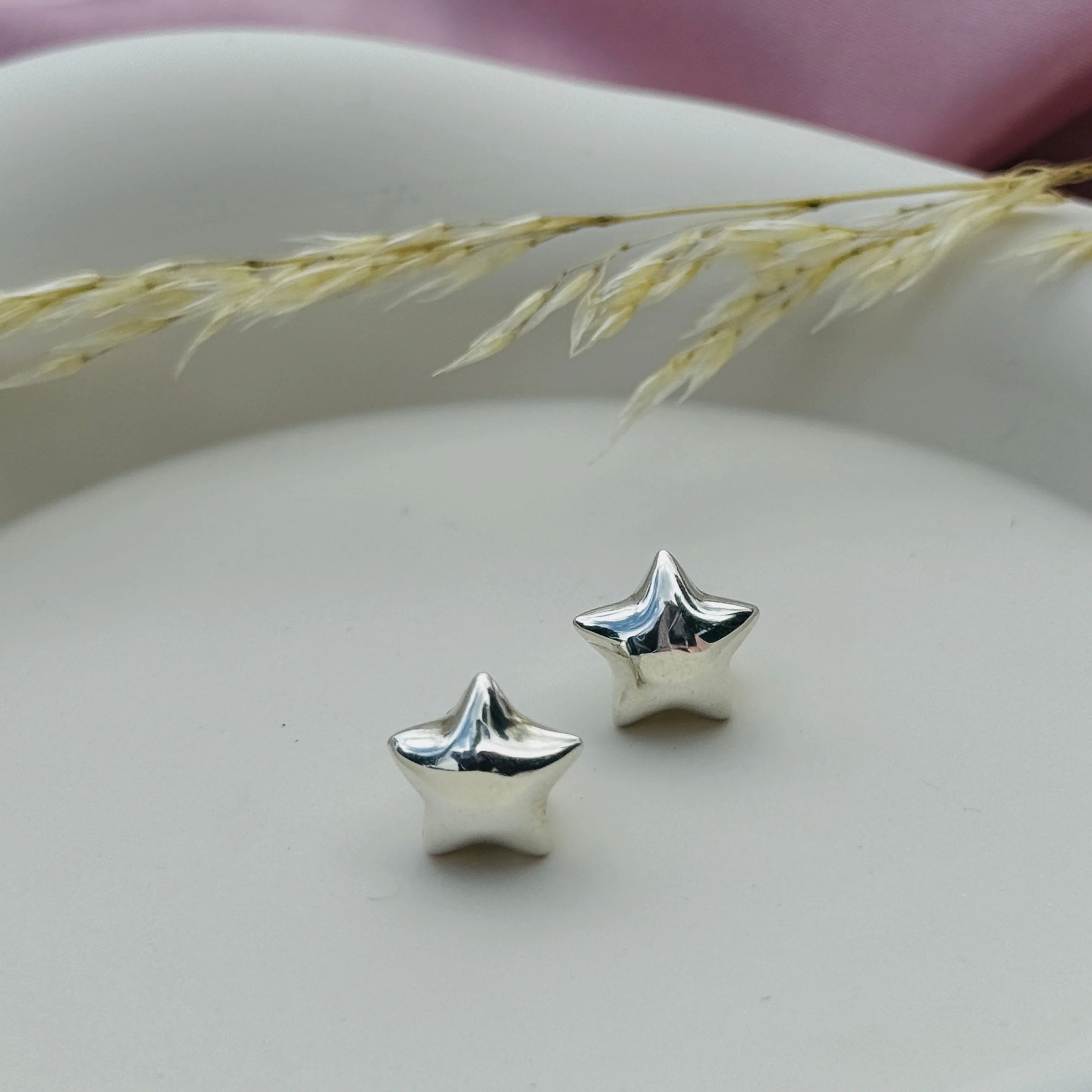Sterling Silver Star Shaped Stud Earrings - Image 6